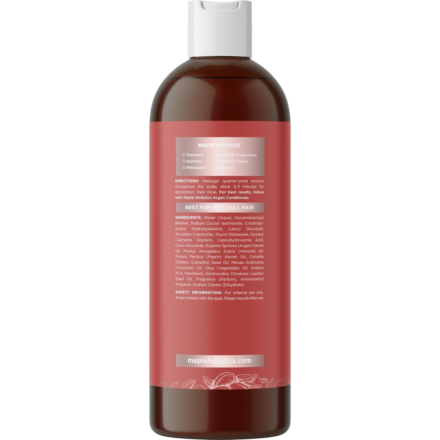 image:imageArgan Oil Shampoo for Dry Hair Sulfate Free Shampoo for Damaged Hair and Frizz with Argan Oil for Hair Volumizing Shampoo for Hair Shine and Volume Featuring Ultra Moisturizing Natural OilsVanilla Honey