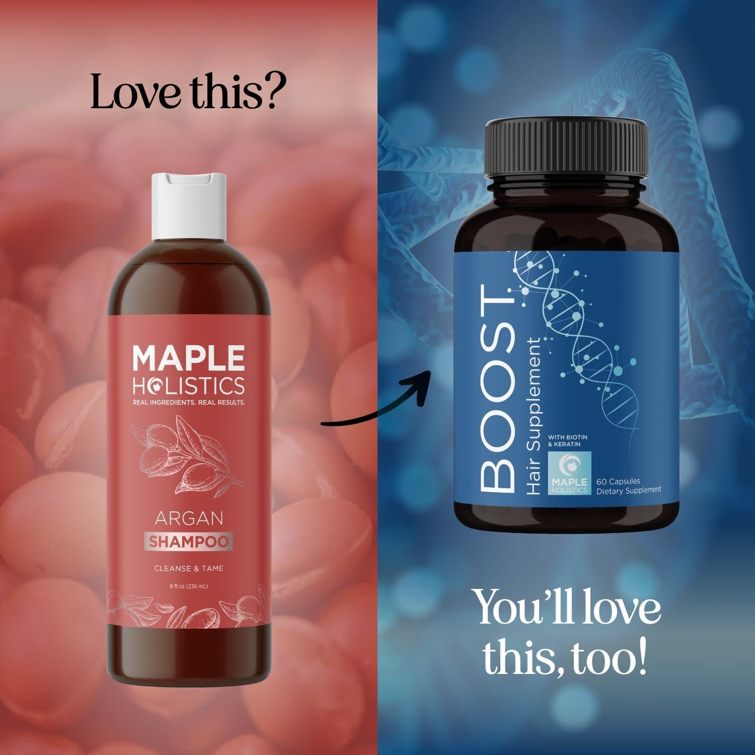 image:imageArgan Oil Shampoo for Dry Hair Sulfate Free Shampoo for Damaged Hair and Frizz with Argan Oil for Hair Volumizing Shampoo for Hair Shine and Volume Featuring Ultra Moisturizing Natural OilsVanilla Honey
