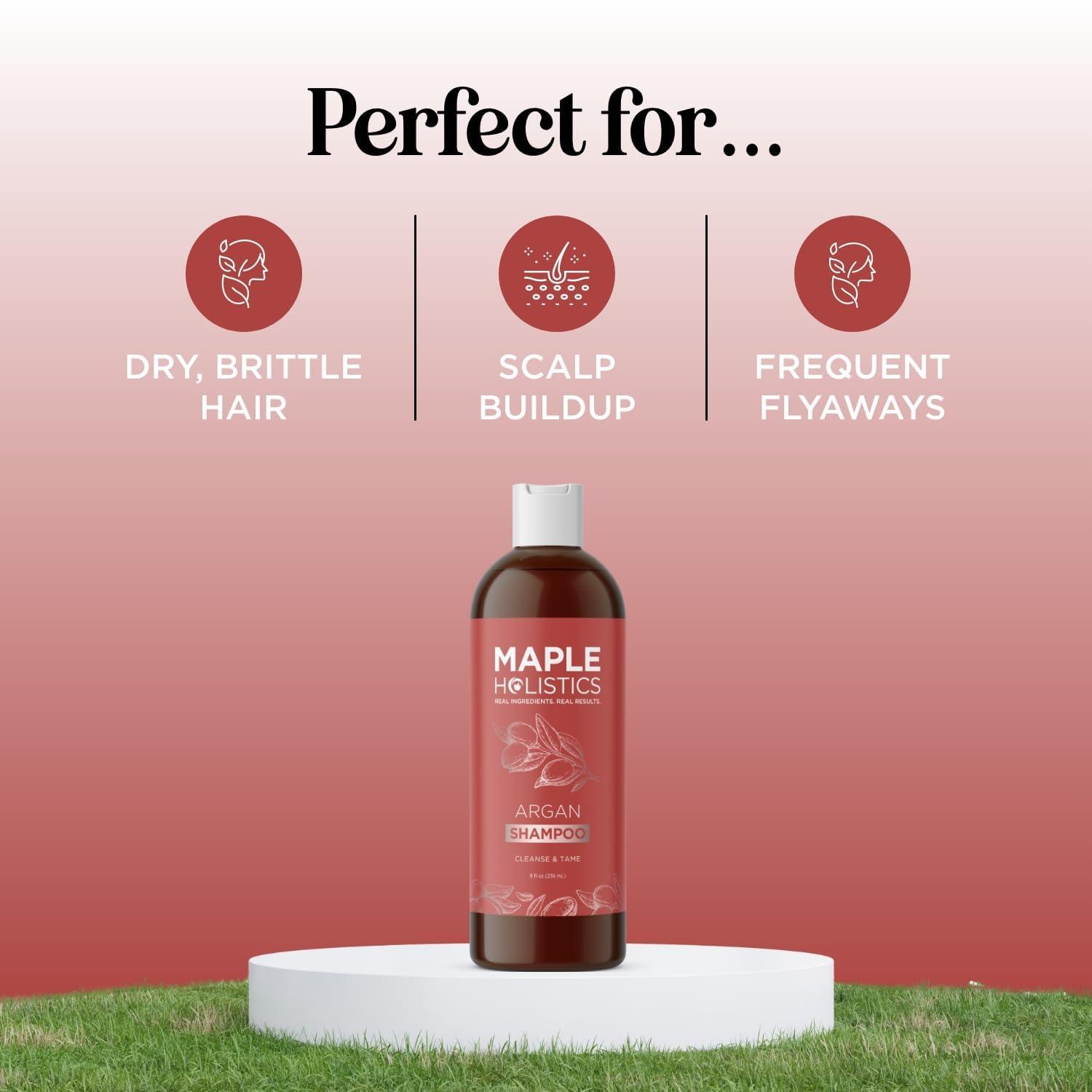image:imageArgan Oil Shampoo for Dry Hair Sulfate Free Shampoo for Damaged Hair and Frizz with Argan Oil for Hair Volumizing Shampoo for Hair Shine and Volume Featuring Ultra Moisturizing Natural OilsVanilla Honey