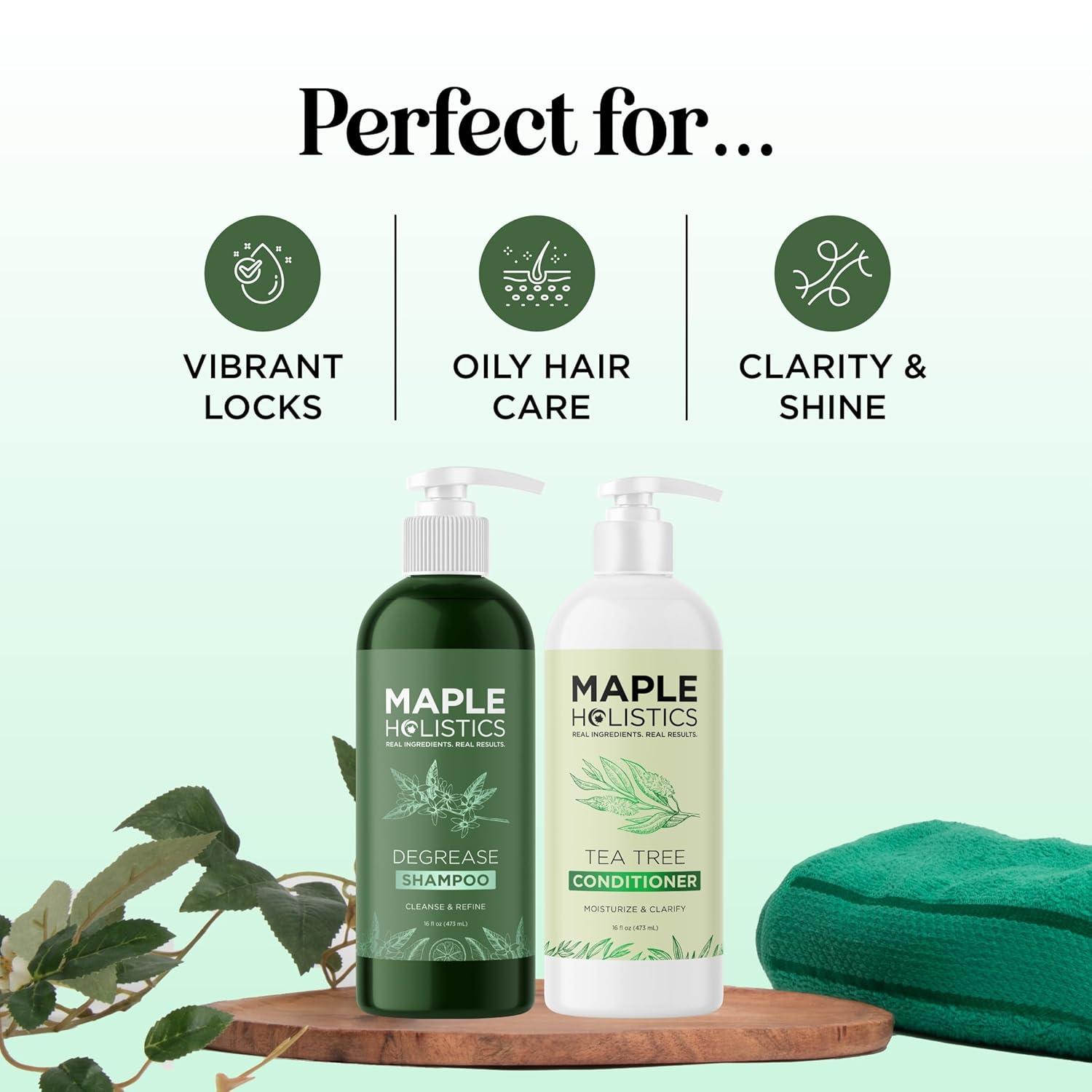 image:imageArgan Oil of Morocco Shampoo and Conditioner Sulfate Free Shampoo and Conditioner Set for Color Treated Hair Volumizing Shampoo and Conditioner for Men and Women for Curly Frizzy Dry Damaged HairTea Tree Degrease