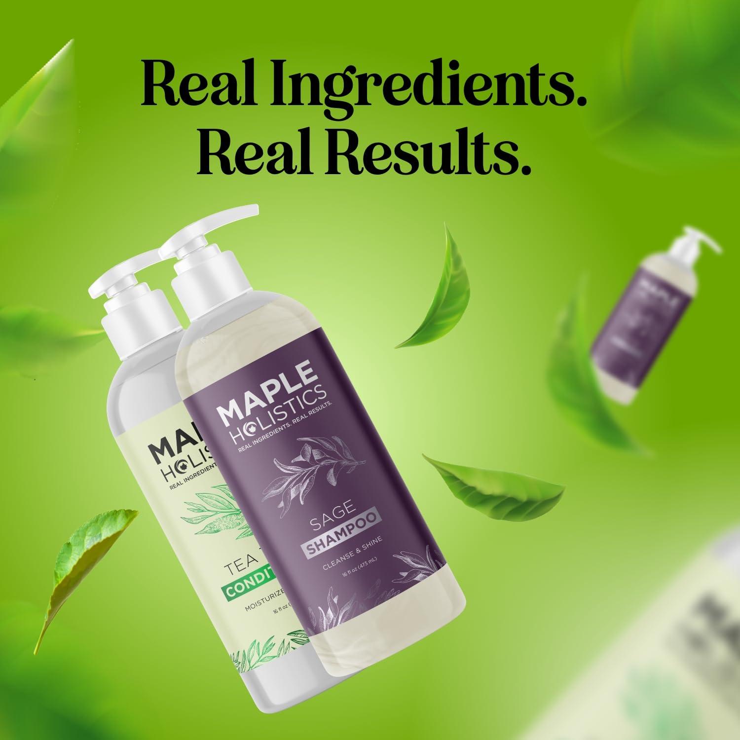 image:imageArgan Oil of Morocco Shampoo and Conditioner Sulfate Free Shampoo and Conditioner Set for Color Treated Hair Volumizing Shampoo and Conditioner for Men and Women for Curly Frizzy Dry Damaged HairTea Tree Sage