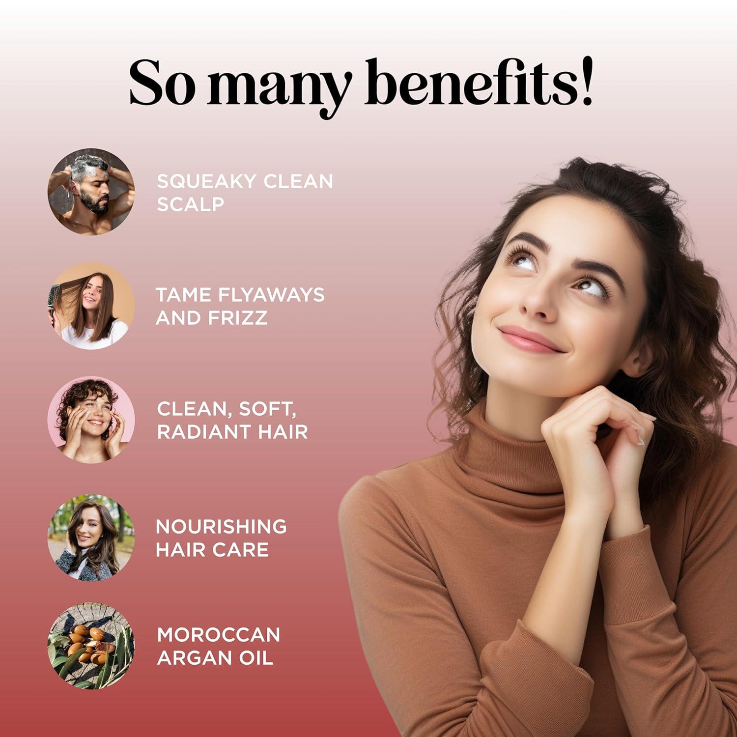 image:imageArgan Oil of Morocco Shampoo and Conditioner Sulfate Free Shampoo and Conditioner Set for Color Treated Hair Volumizing Shampoo and Conditioner for Men and Women for Curly Frizzy Dry Damaged HairArgan