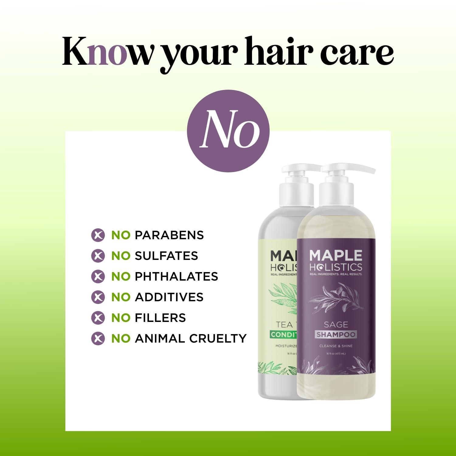 image:imageArgan Oil of Morocco Shampoo and Conditioner Sulfate Free Shampoo and Conditioner Set for Color Treated Hair Volumizing Shampoo and Conditioner for Men and Women for Curly Frizzy Dry Damaged HairTea Tree Sage