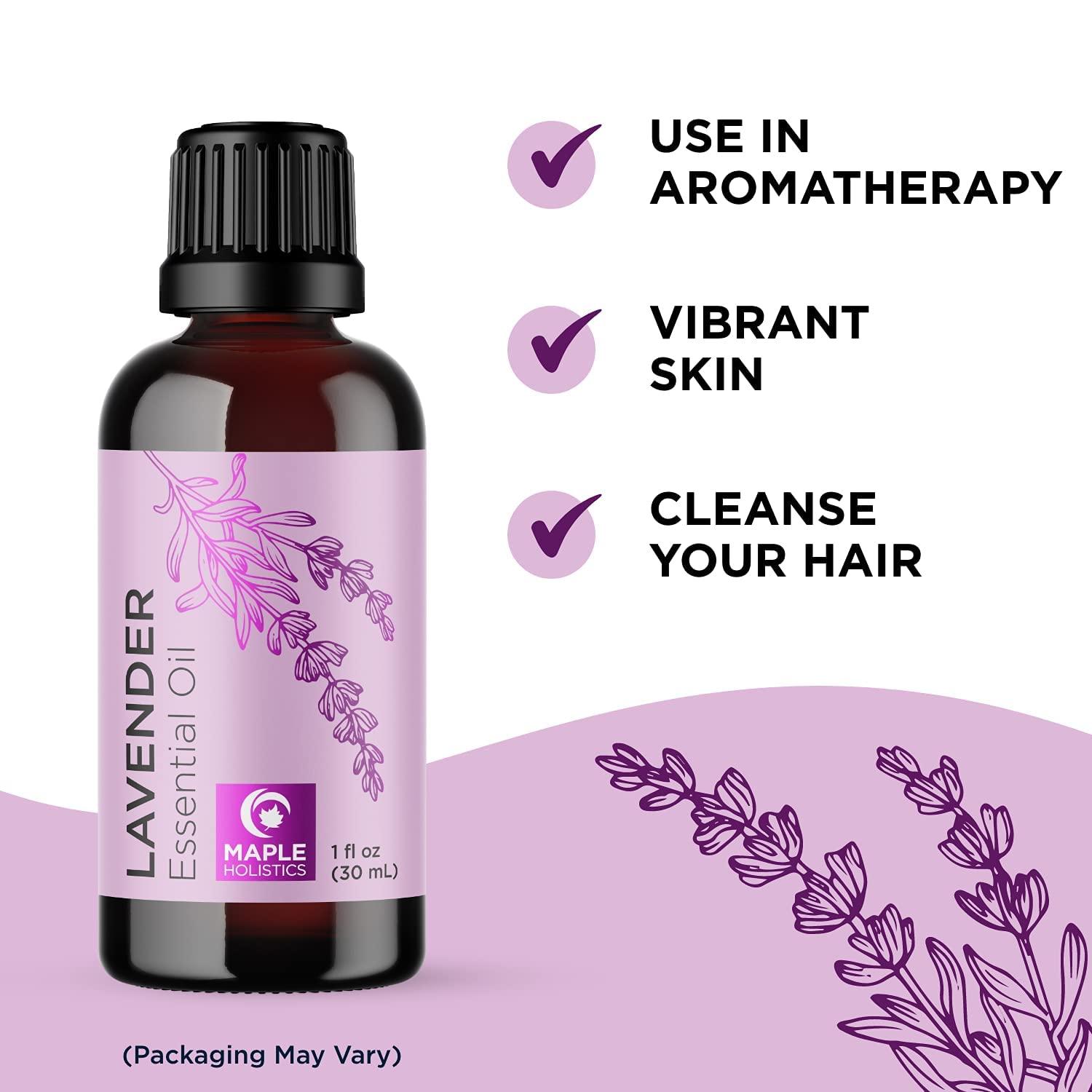 image:imageAromatherapy Essential Oils Set for Diffuser Pure Rosemary Essential Oil and Lavender Essential Oil Set Undiluted Lavender and Rosemary Pure Essential Oils for Hair Skin and Nails Plus Scalp Care