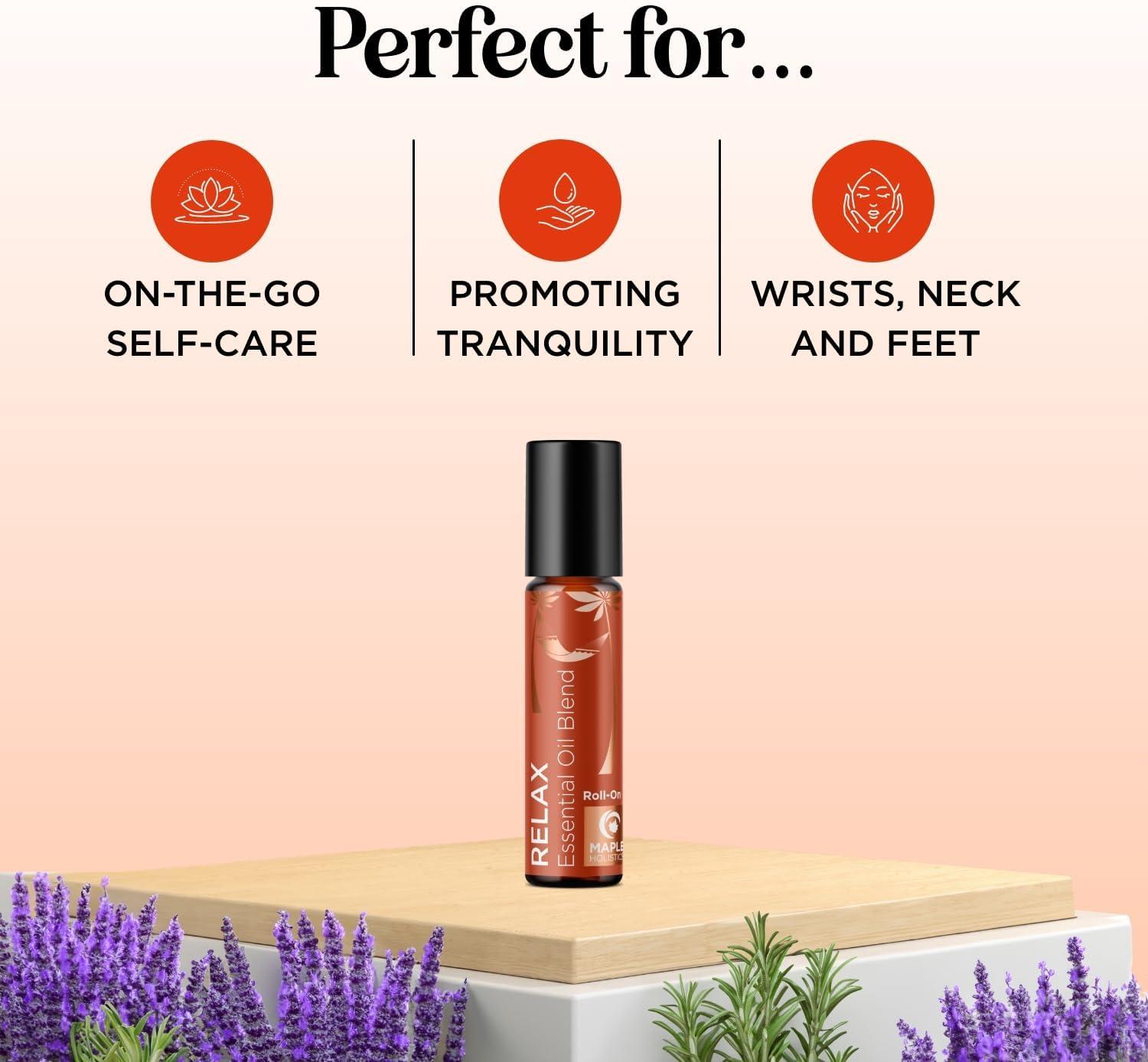 image:imageAromatherapy Roll on Essential Oils Set Wellness Essential Oils Set Variety Pack with Focus Uplift amp Breathe Essential Oil Rollers Fun amp Cute Wellness Gift for Young Women and Teens 3 PackRelax