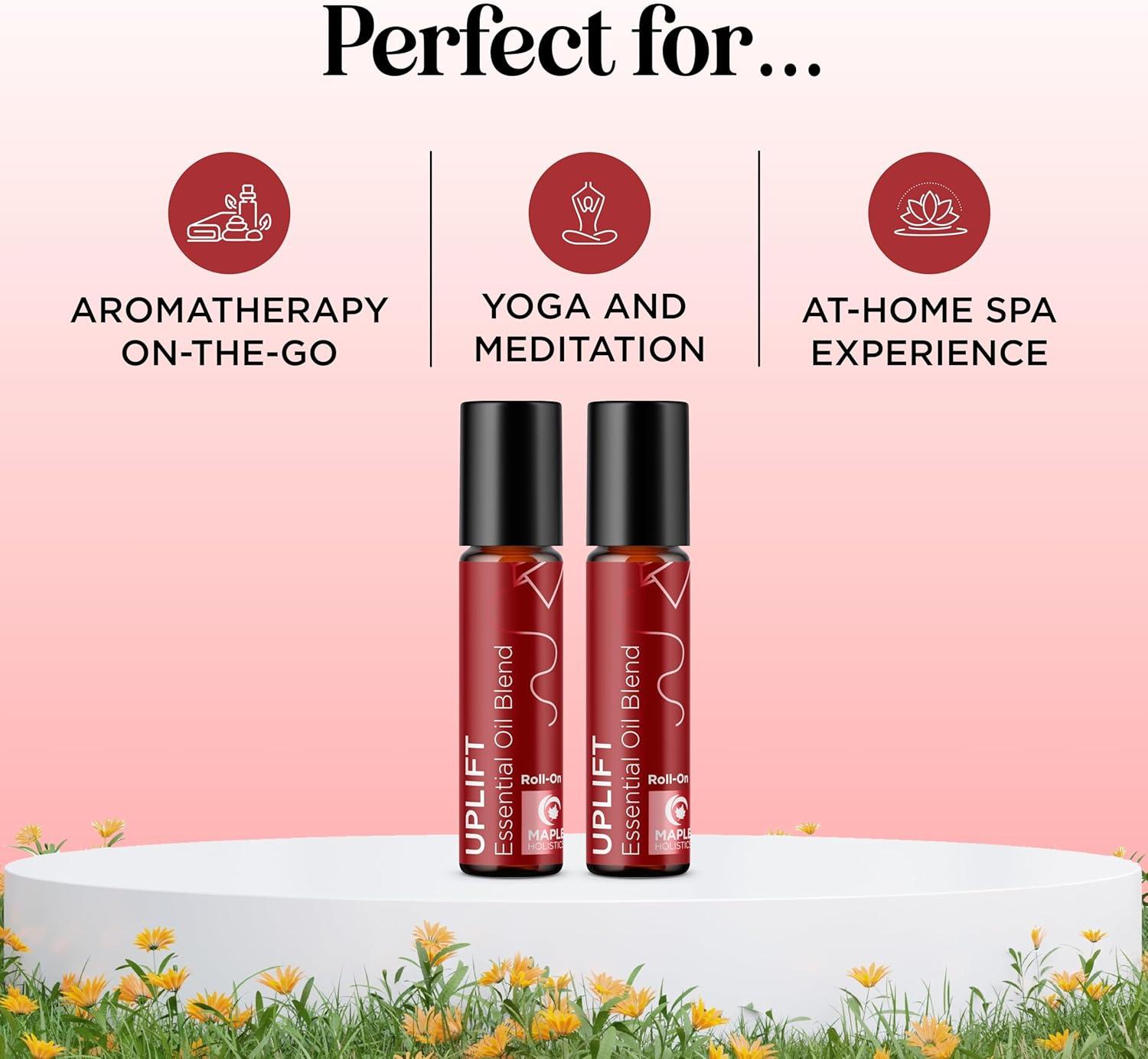 image:imageAromatherapy Roll on Essential Oils Set Wellness Essential Oils Set Variety Pack with Focus Uplift amp Breathe Essential Oil Rollers Fun amp Cute Wellness Gift for Young Women and Teens 3 PackUplift