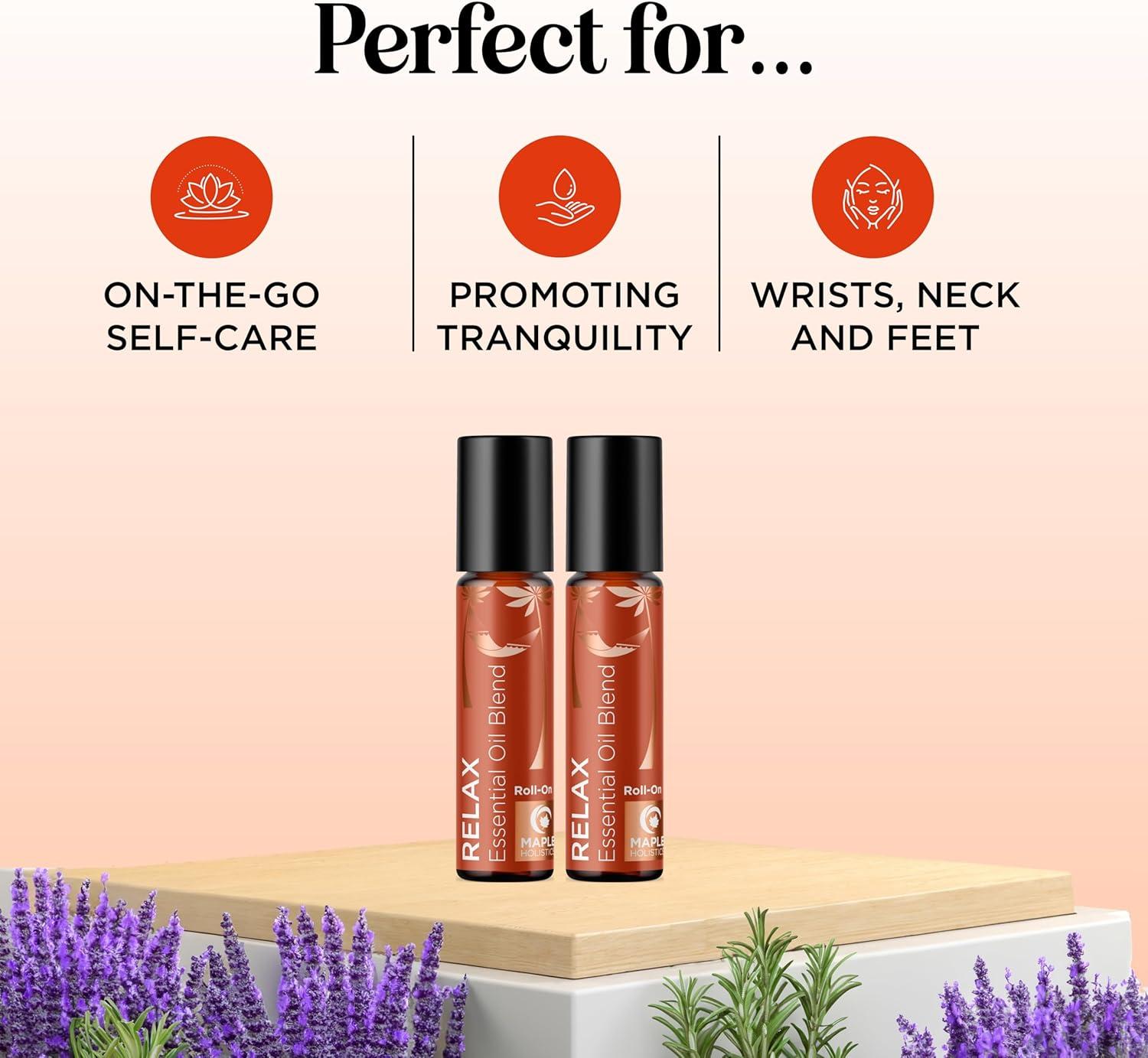 image:imageAromatherapy Roll on Essential Oils Set Wellness Essential Oils Set Variety Pack with Focus Uplift amp Breathe Essential Oil Rollers Fun amp Cute Wellness Gift for Young Women and Teens 3 PackRelax