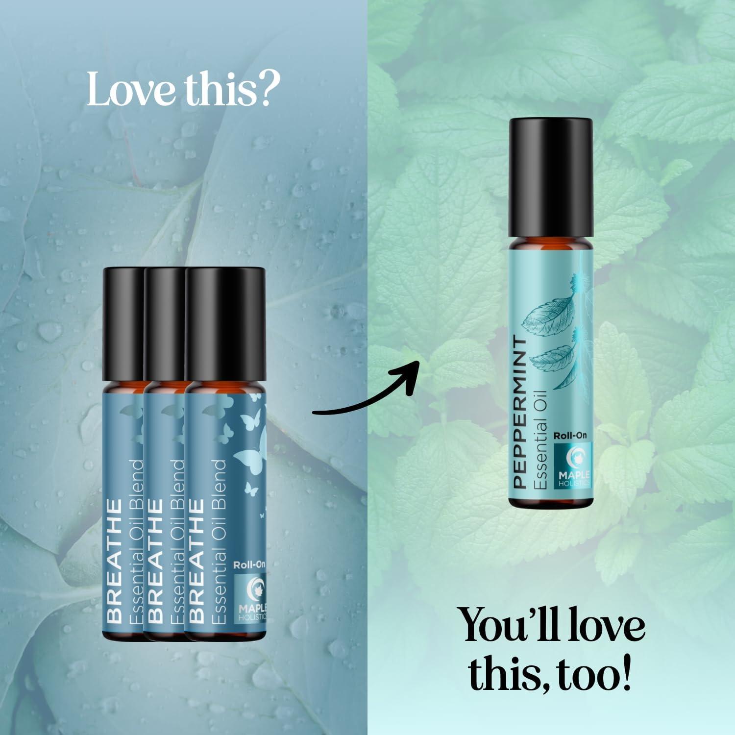 image:imageAromatherapy Roll on Essential Oils Set Wellness Essential Oils Set Variety Pack with Focus Uplift amp Breathe Essential Oil Rollers Fun amp Cute Wellness Gift for Young Women and Teens 3 PackBreathe