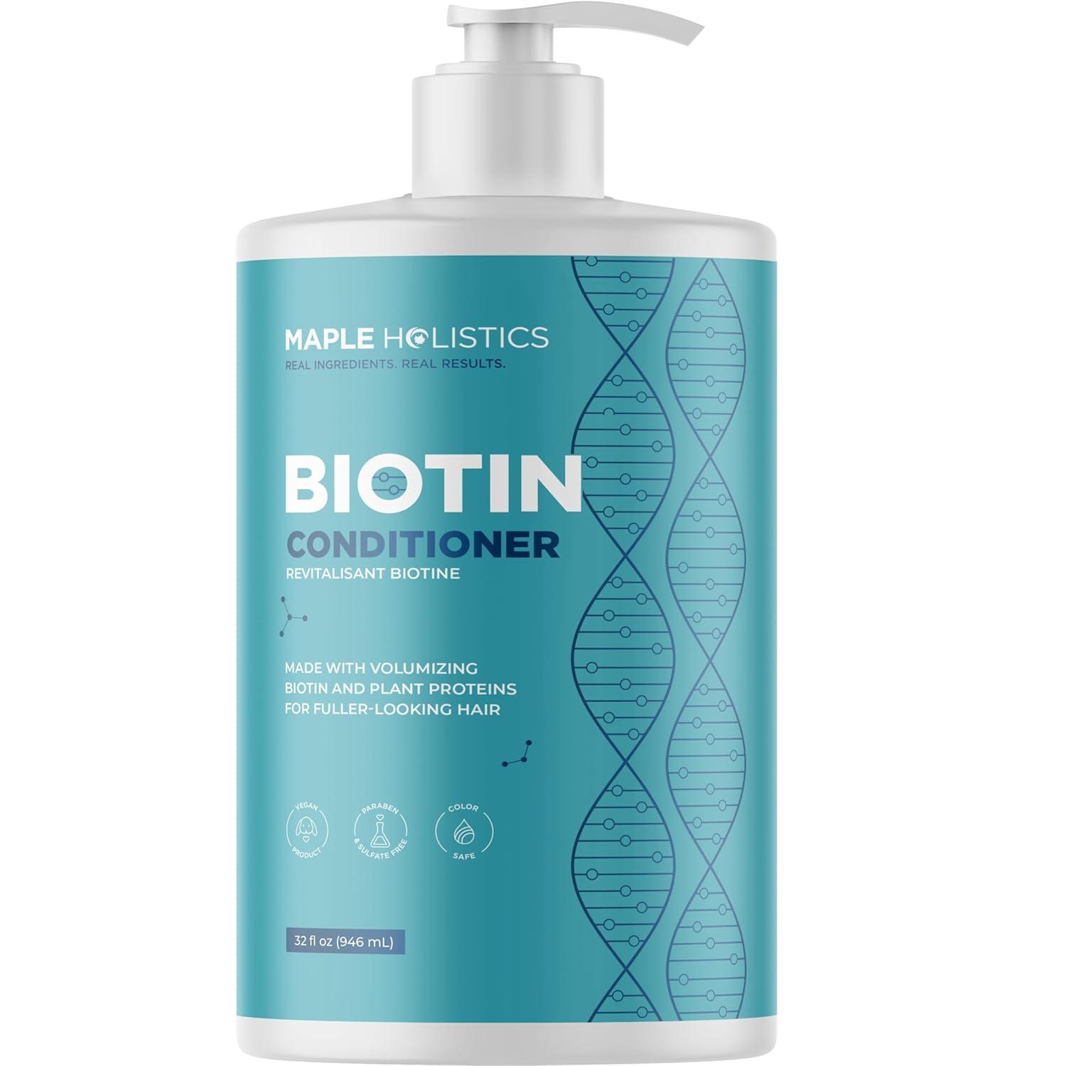 image:imageBiotin Conditioner for Thinning Hair Volumizing Conditioner for Fine Thin amp Weak Hair Sulfate Paraben amp Silicone Free with Nourishing Plant Proteins Argan Oil Green Tea amp B Vitamins 16 Fl OzBiotin