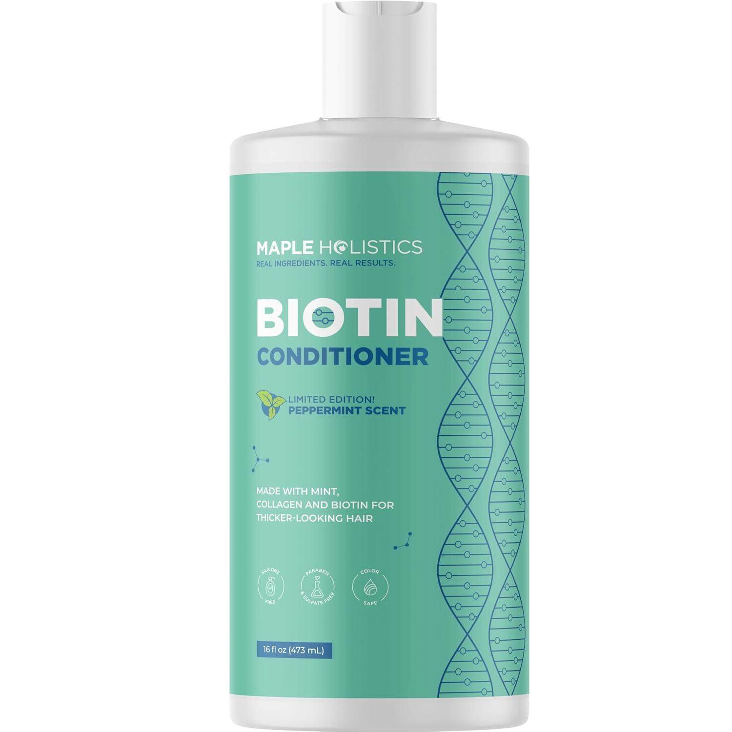 image:imageBiotin Conditioner for Thinning Hair Volumizing Conditioner for Fine Thin amp Weak Hair Sulfate Paraben amp Silicone Free with Nourishing Plant Proteins Argan Oil Green Tea amp B Vitamins 16 Fl OzBiotin Mint