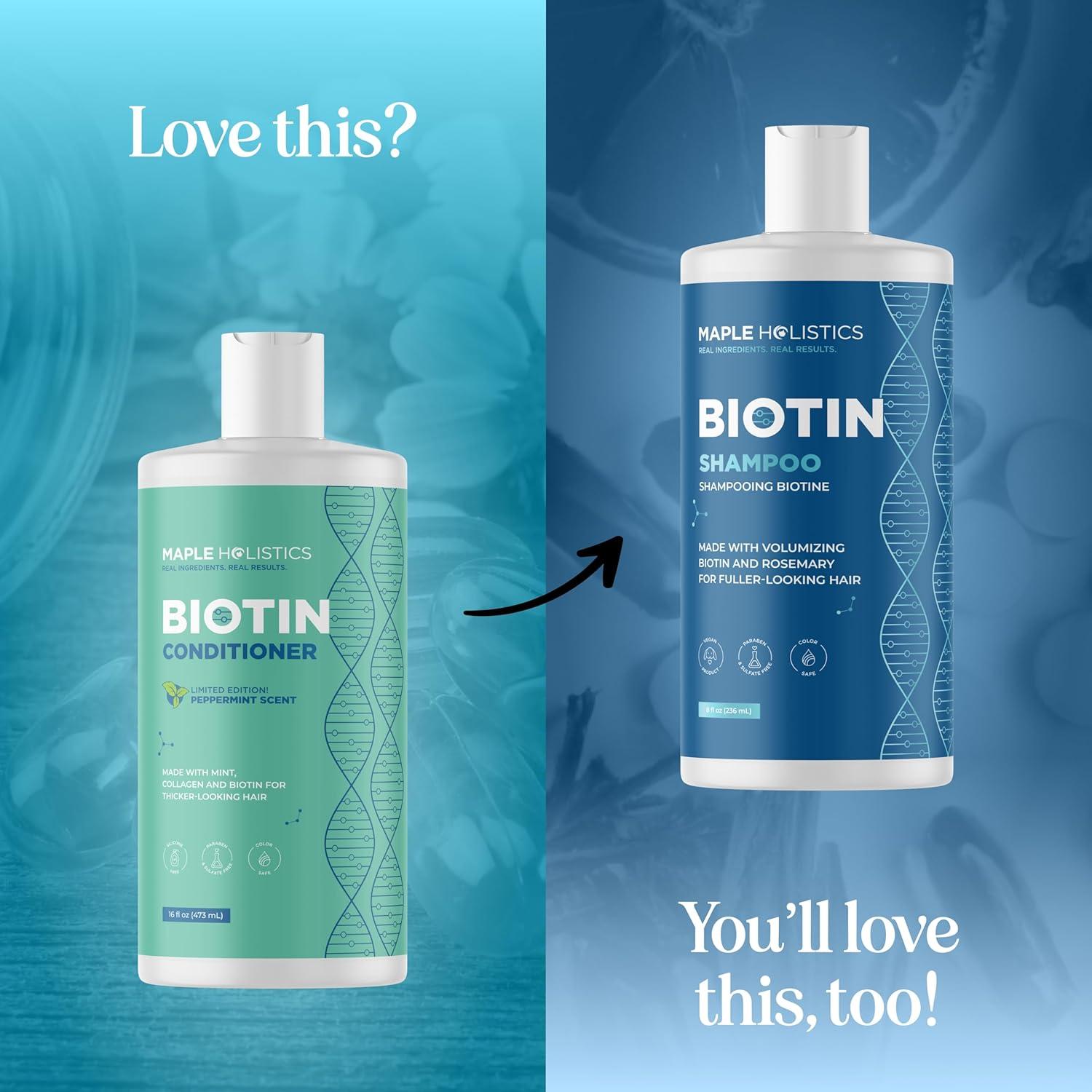 image:imageBiotin Conditioner for Thinning Hair Volumizing Conditioner for Fine Thin amp Weak Hair Sulfate Paraben amp Silicone Free with Nourishing Plant Proteins Argan Oil Green Tea amp B Vitamins 16 Fl OzBiotin Mint