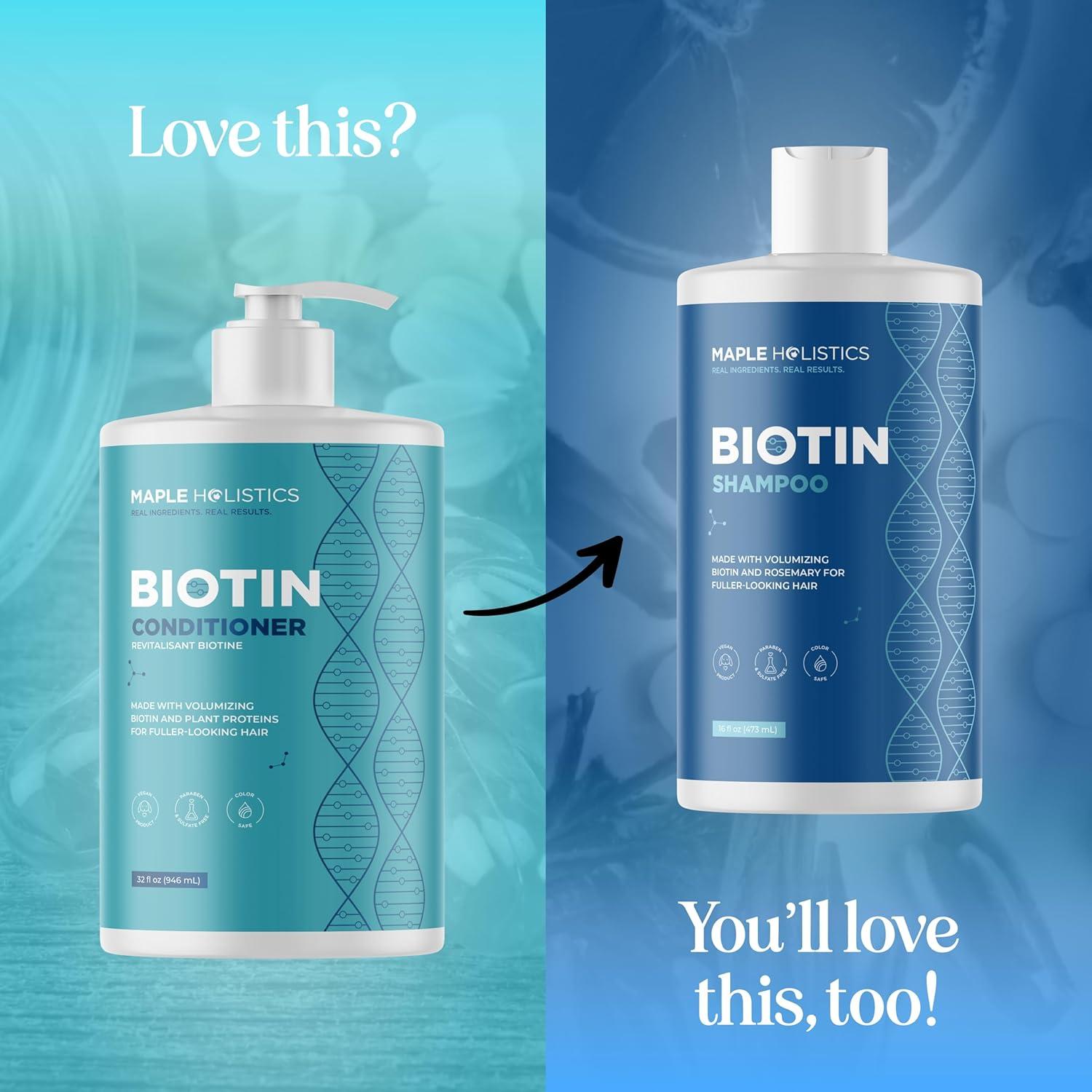 image:imageBiotin Conditioner for Thinning Hair Volumizing Conditioner for Fine Thin amp Weak Hair Sulfate Paraben amp Silicone Free with Nourishing Plant Proteins Argan Oil Green Tea amp B Vitamins 16 Fl OzBiotin