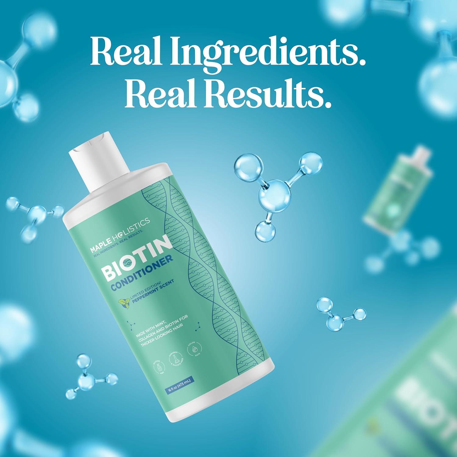 image:imageBiotin Conditioner for Thinning Hair Volumizing Conditioner for Fine Thin amp Weak Hair Sulfate Paraben amp Silicone Free with Nourishing Plant Proteins Argan Oil Green Tea amp B Vitamins 16 Fl OzBiotin Mint