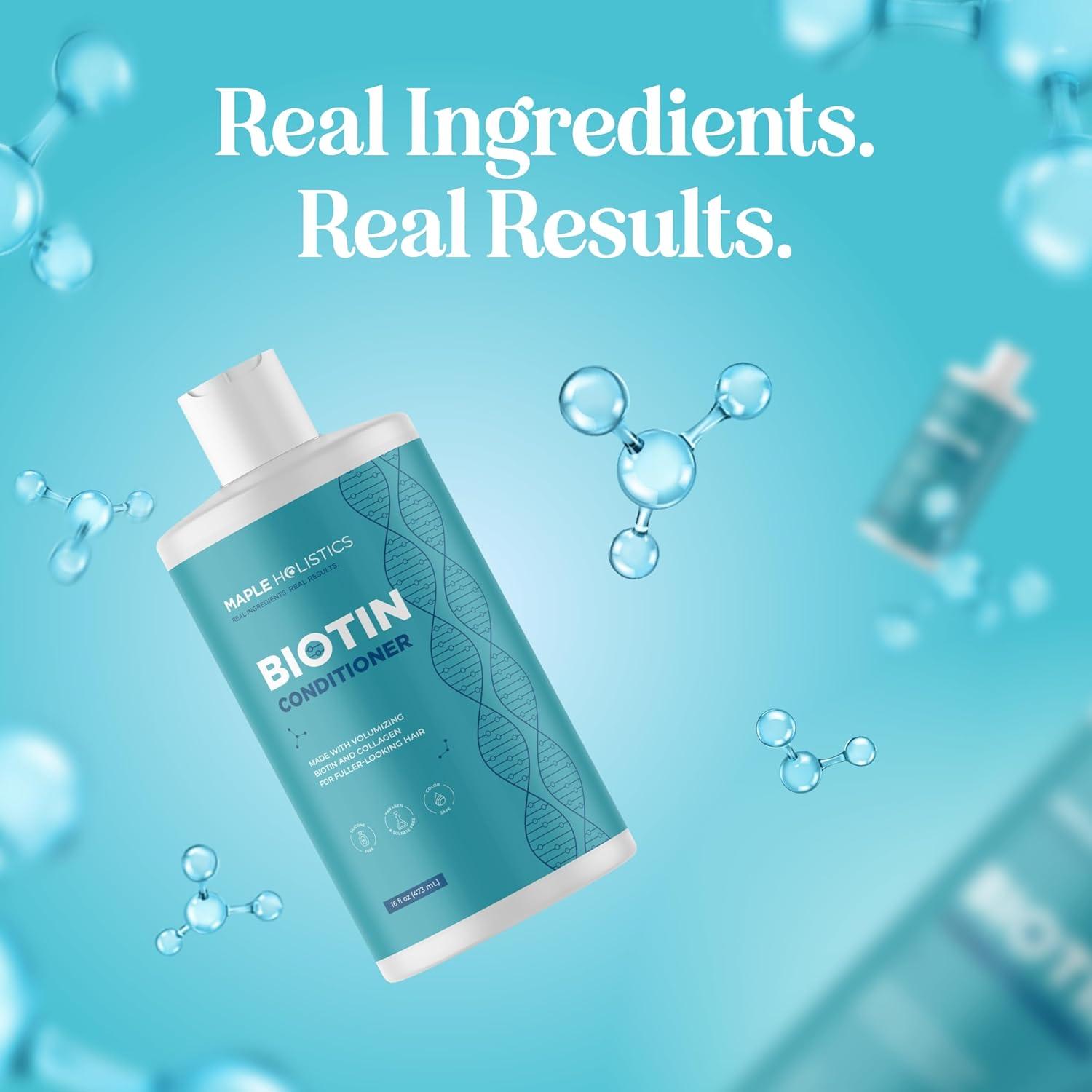 image:imageBiotin Conditioner for Thinning Hair Volumizing Conditioner for Fine Thin amp Weak Hair Sulfate Paraben amp Silicone Free with Nourishing Plant Proteins Argan Oil Green Tea amp B Vitamins 16 Fl OzBiotin