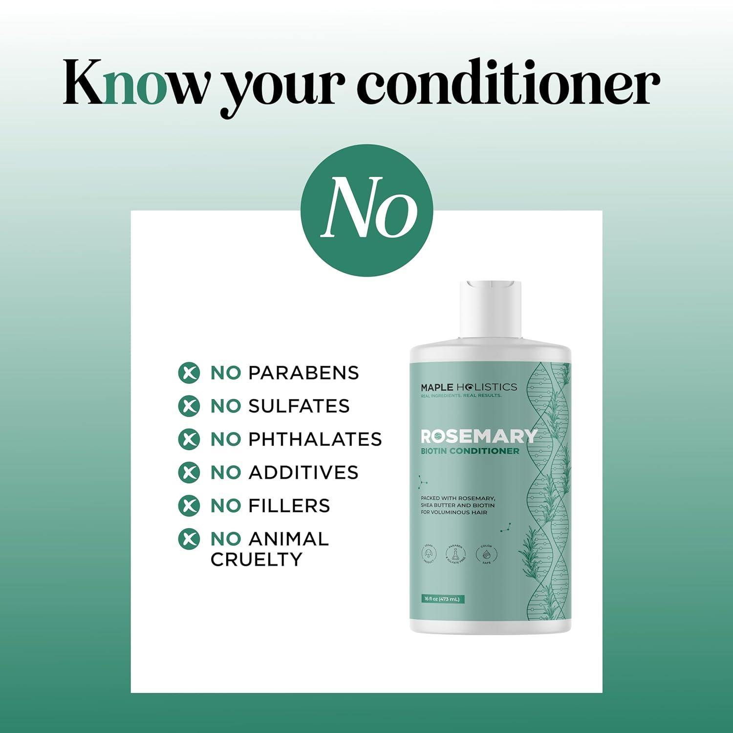 image:imageBiotin Conditioner for Thinning Hair Volumizing Conditioner for Fine Thin amp Weak Hair Sulfate Paraben amp Silicone Free with Nourishing Plant Proteins Argan Oil Green Tea amp B Vitamins 16 Fl OzBiotin Rosemary