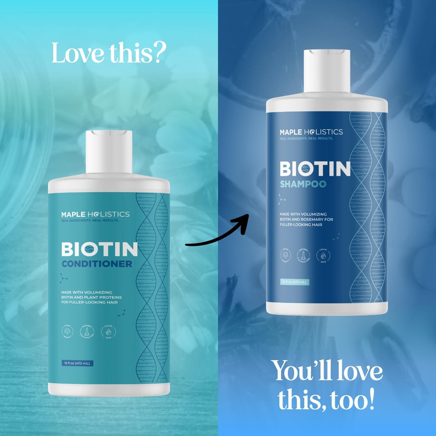 image:imageBiotin Conditioner for Thinning Hair Volumizing Conditioner for Fine Thin amp Weak Hair Sulfate Paraben amp Silicone Free with Nourishing Plant Proteins Argan Oil Green Tea amp B Vitamins 16 Fl OzBiotin