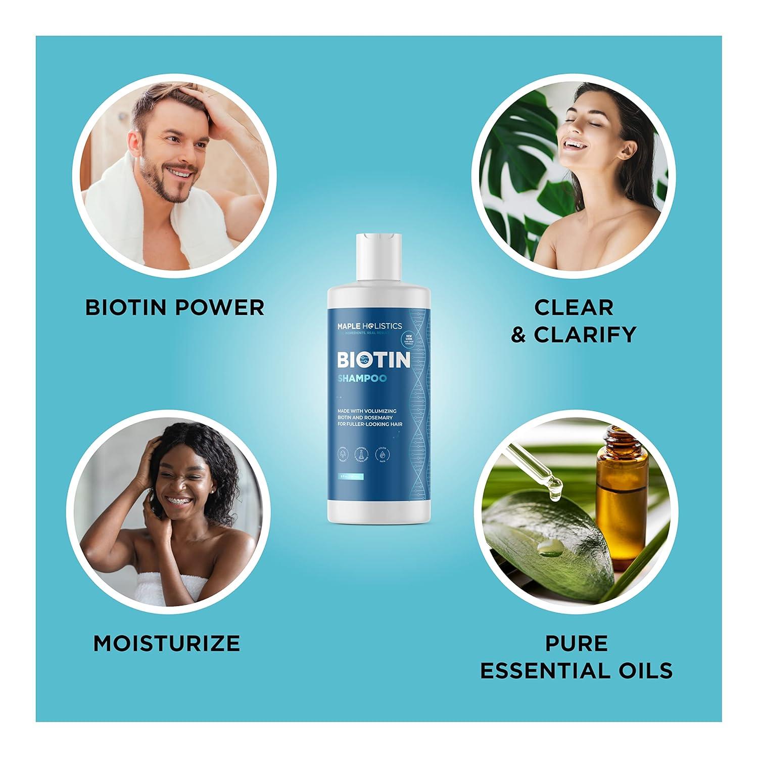 image:imageBiotin Shampoo and Conditioner for Thinning Hair and Volume Hair Volumizing for Men and Women Thickening Shampoo and Conditioner for Fine Hair