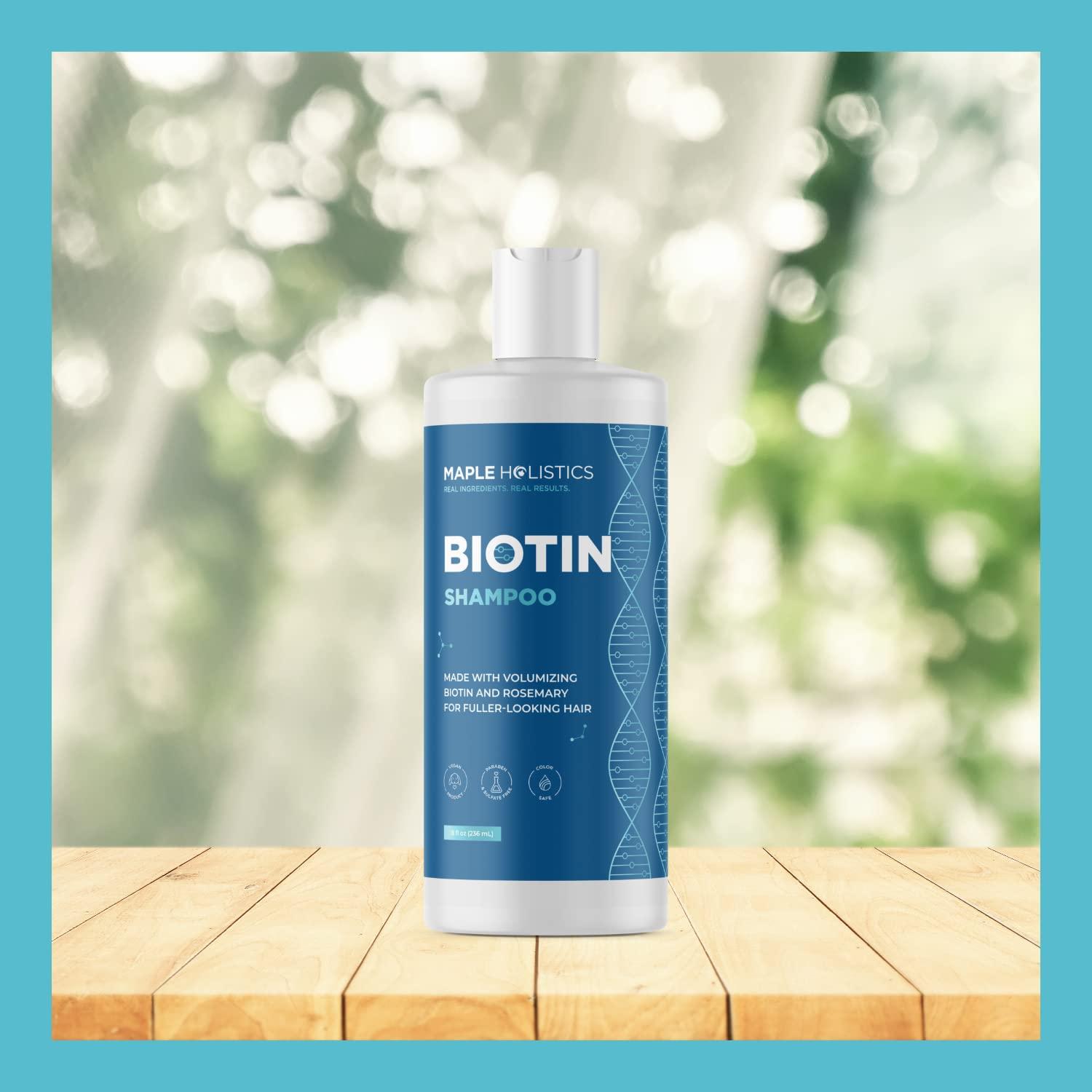 image:imageBiotin Vitamins and Shampoo for Thinning Hair Sulfate Free Volumizing Shampoo for Women and Men with Keratin Rosemary and Tea Tree Essential Oil Biotin Vitamins for Hair Skin and Nail Growth