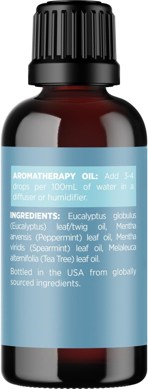 image:imageBreathe Essential Oil for Diffuser Invigorating and Refreshing Breathe Essential Oil Blend with Eucalyptus Peppermint Tea Tree and Mint for Diffusers for Home and Shower Aromatherapy 1 Fl OzBreathe