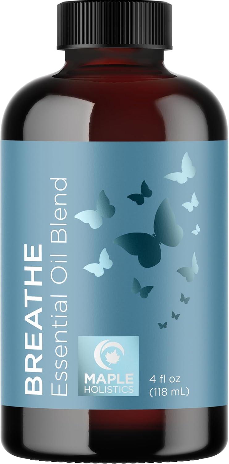 image:imageBreathe Essential Oil for Diffuser Invigorating and Refreshing Breathe Essential Oil Blend with Eucalyptus Peppermint Tea Tree and Mint for Diffusers for Home and Shower Aromatherapy 1 Fl OzBreathe