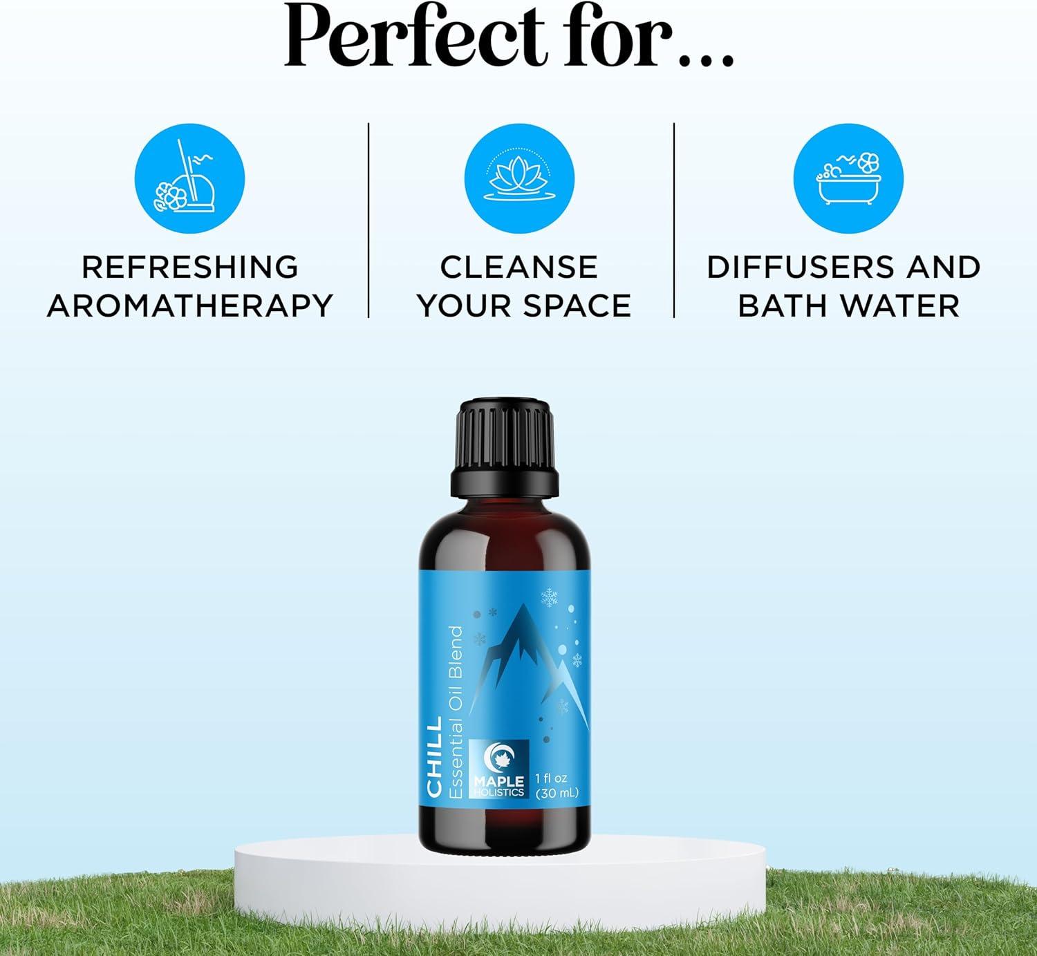 image:imageBreathe Essential Oil for Diffuser Invigorating and Refreshing Breathe Essential Oil Blend with Eucalyptus Peppermint Tea Tree and Mint for Diffusers for Home and Shower Aromatherapy 1 Fl OzChill