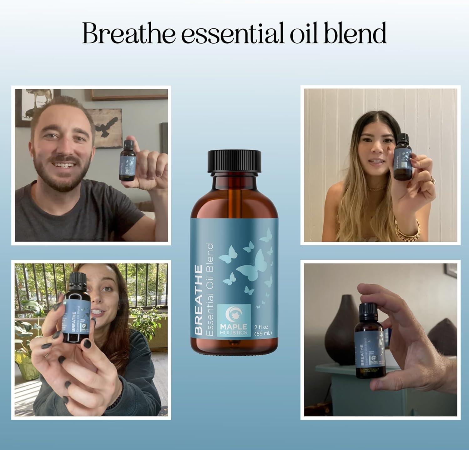 image:imageBreathe Essential Oil for Diffuser Invigorating and Refreshing Breathe Essential Oil Blend with Eucalyptus Peppermint Tea Tree and Mint for Diffusers for Home and Shower Aromatherapy 1 Fl OzBreathe