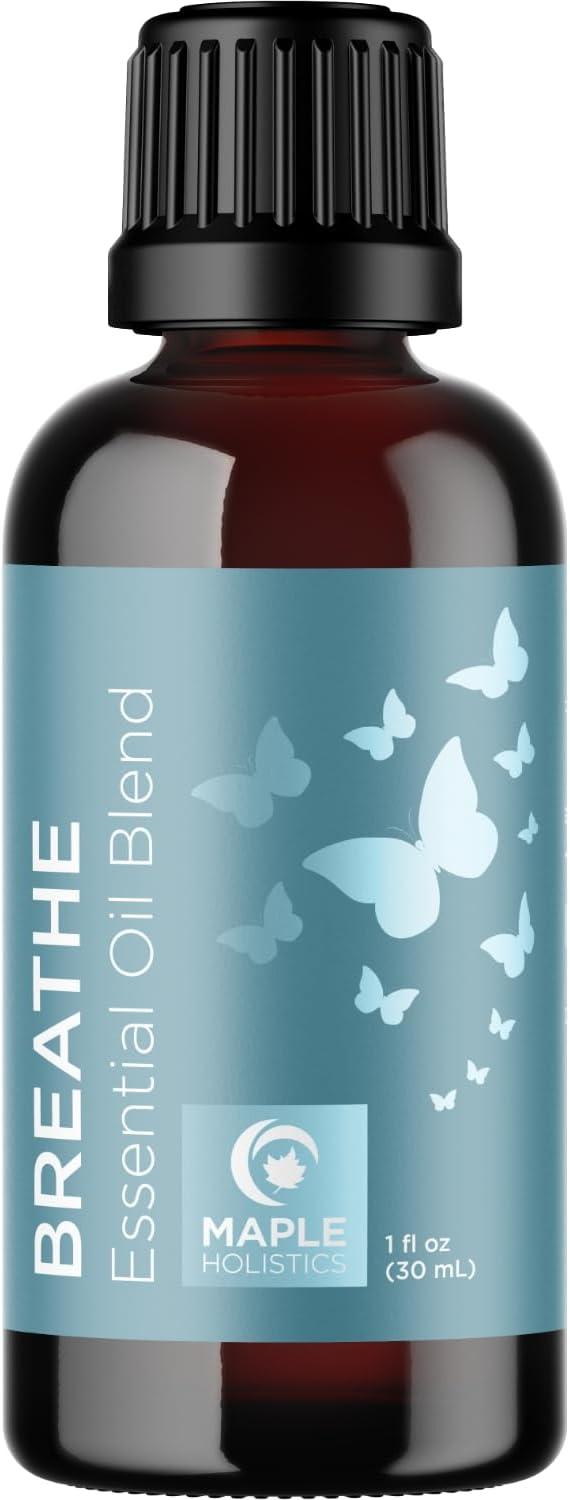 image:imageBreathe Essential Oil for Diffuser Invigorating and Refreshing Breathe Essential Oil Blend with Eucalyptus Peppermint Tea Tree and Mint for Diffusers for Home and Shower Aromatherapy 1 Fl OzBreathe