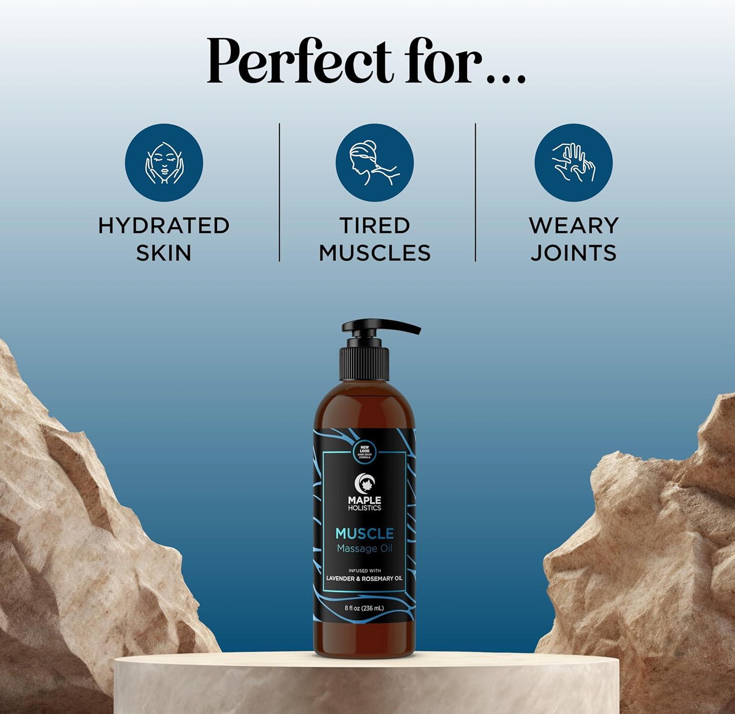 image:imageCalming Massage Oil for Massage Therapy Home Spa Full Body Massage Oil for Sore Muscles for Pro or Home Use with Moisturizing Sweet Almond Oil and Lavender Essential Oil Non Greasy or StainingHerbal Citrus