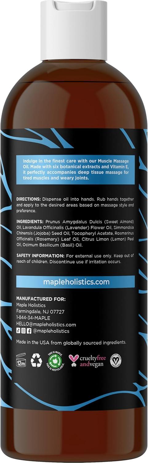 image:imageCalming Massage Oil for Massage Therapy Home Spa Full Body Massage Oil for Sore Muscles for Pro or Home Use with Moisturizing Sweet Almond Oil and Lavender Essential Oil Non Greasy or StainingHerbal Citrus