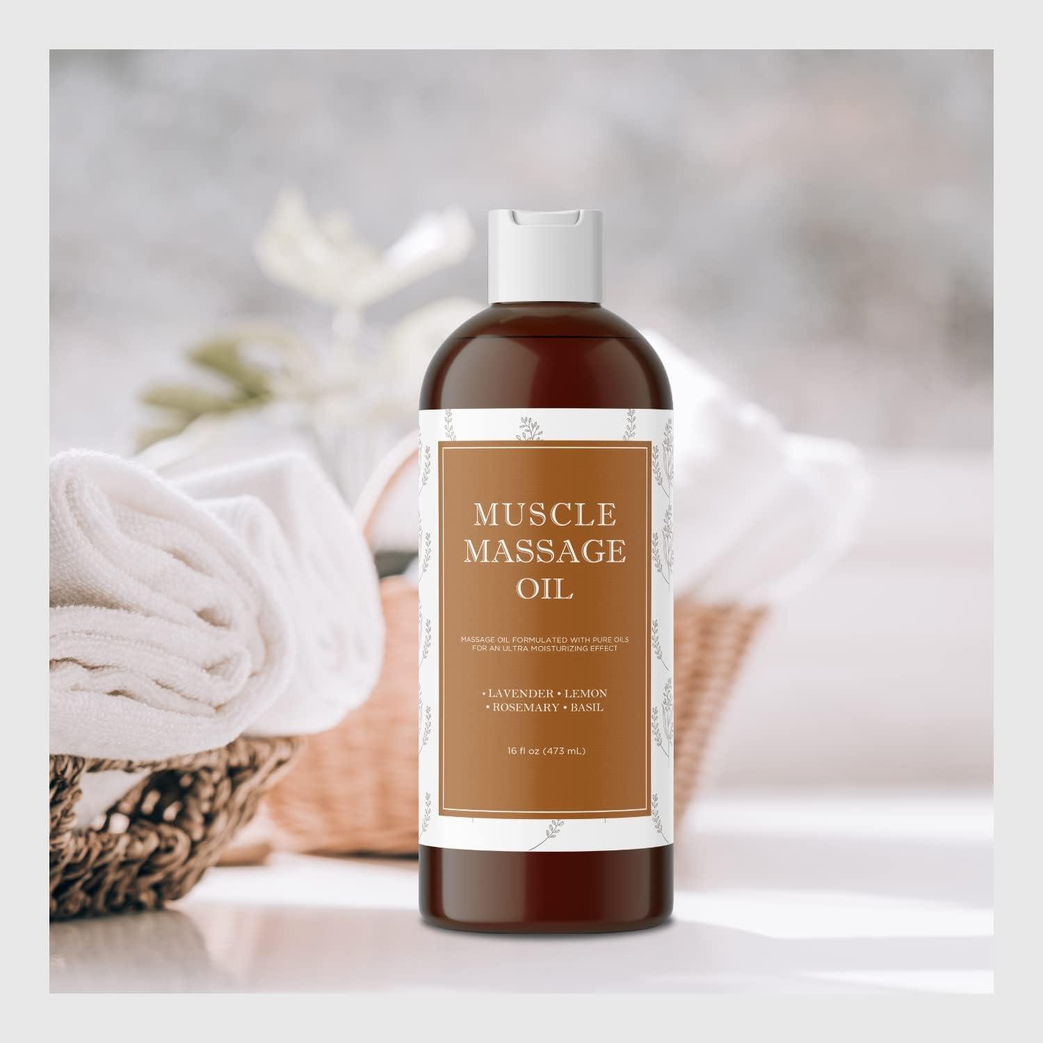 image:imageCalming Massage Oil for Massage Therapy Home Spa Full Body Massage Oil for Sore Muscles for Pro or Home Use with Moisturizing Sweet Almond Oil and Lavender Essential Oil Non Greasy or StainingHerbal Citrus