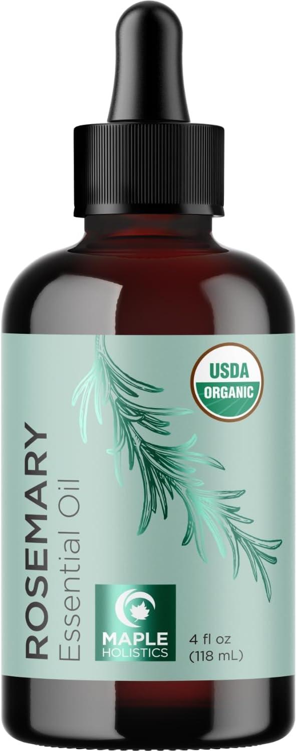 image:imageCertified Organic Rosemary Oil for Hair Extra Large 100 Pure USDA Organic Rosemary Essential Oil for Hair Skin and Nails Oil for Dry Scalp Treatment and Enhanced Volume and ShineRosemary
