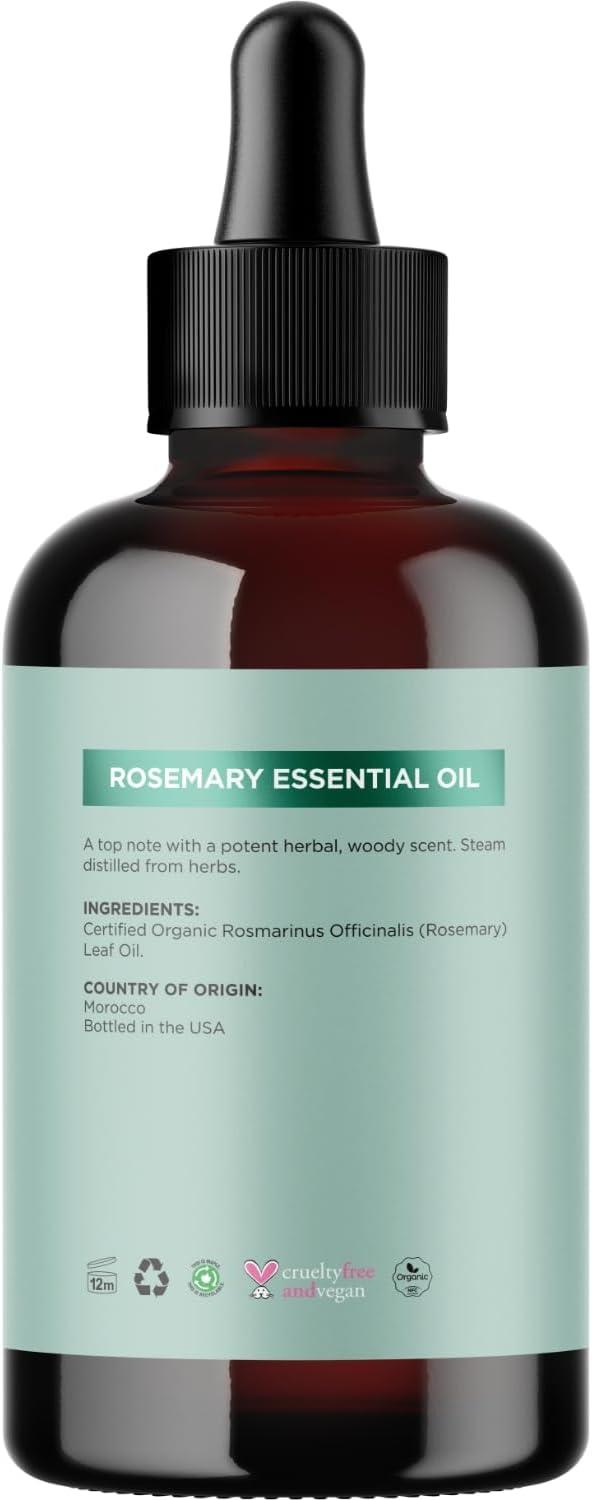image:imageCertified Organic Rosemary Oil for Hair Extra Large 100 Pure USDA Organic Rosemary Essential Oil for Hair Skin and Nails Oil for Dry Scalp Treatment and Enhanced Volume and ShineRosemary
