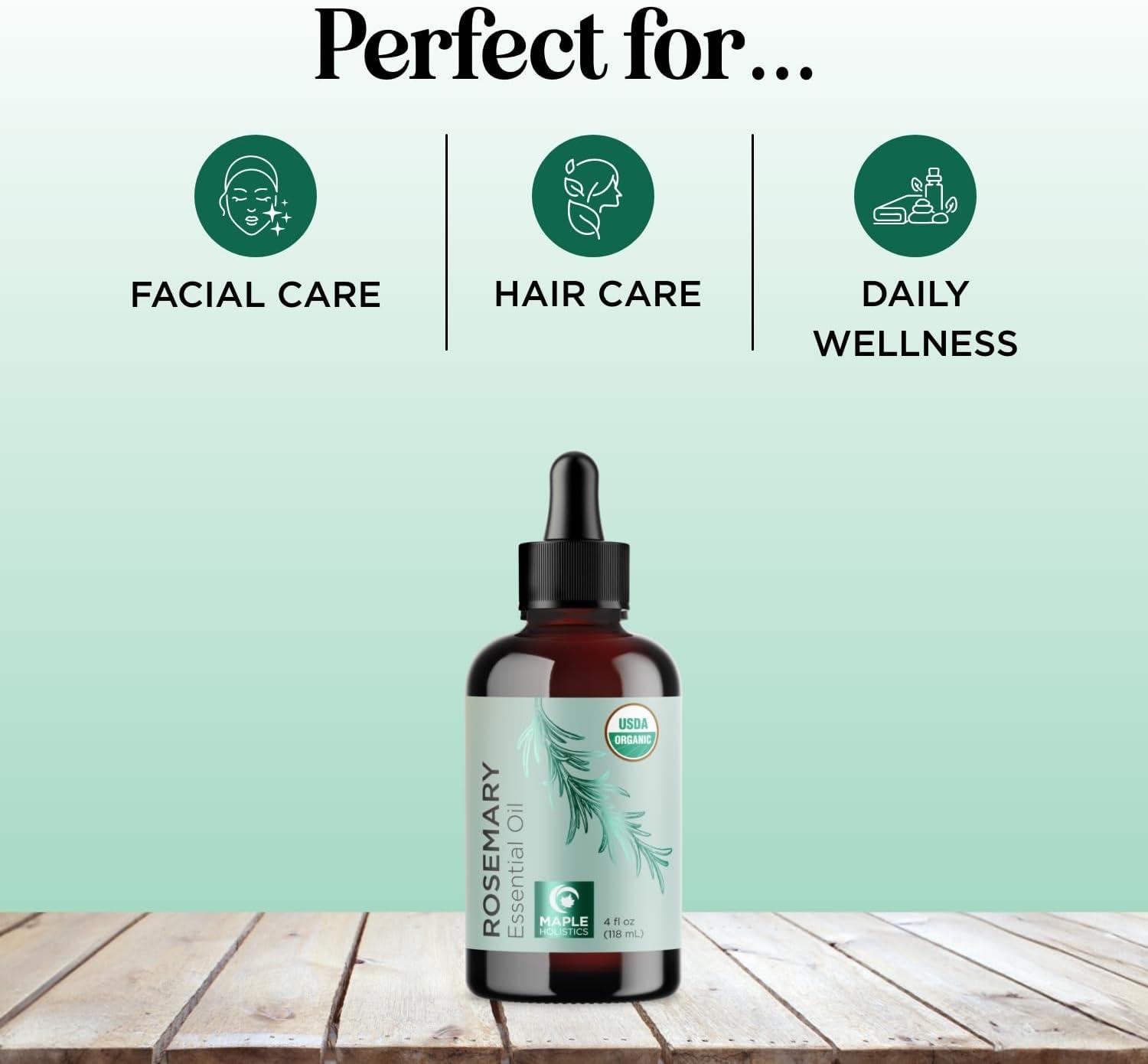 image:imageCertified Organic Rosemary Oil for Hair Extra Large 100 Pure USDA Organic Rosemary Essential Oil for Hair Skin and Nails Oil for Dry Scalp Treatment and Enhanced Volume and ShineRosemary