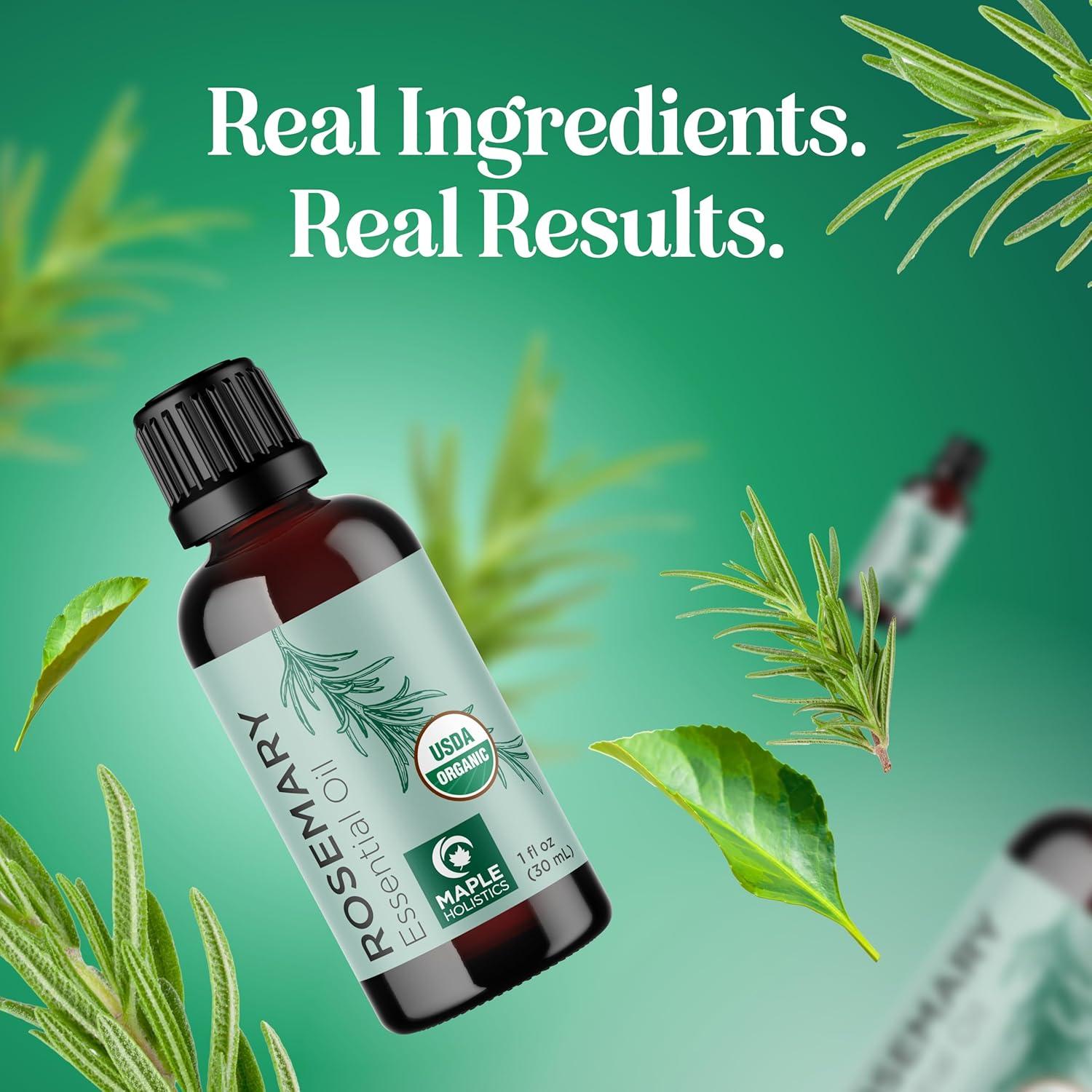 image:imageCertified Organic Rosemary Oil for Hair Pure USDA Organic Rosemary Essential Oil for Hair Skin and Nails Plus Aromatherapy Oil for Dry Scalp Treatment and Enhanced Volume and ShineRosemary