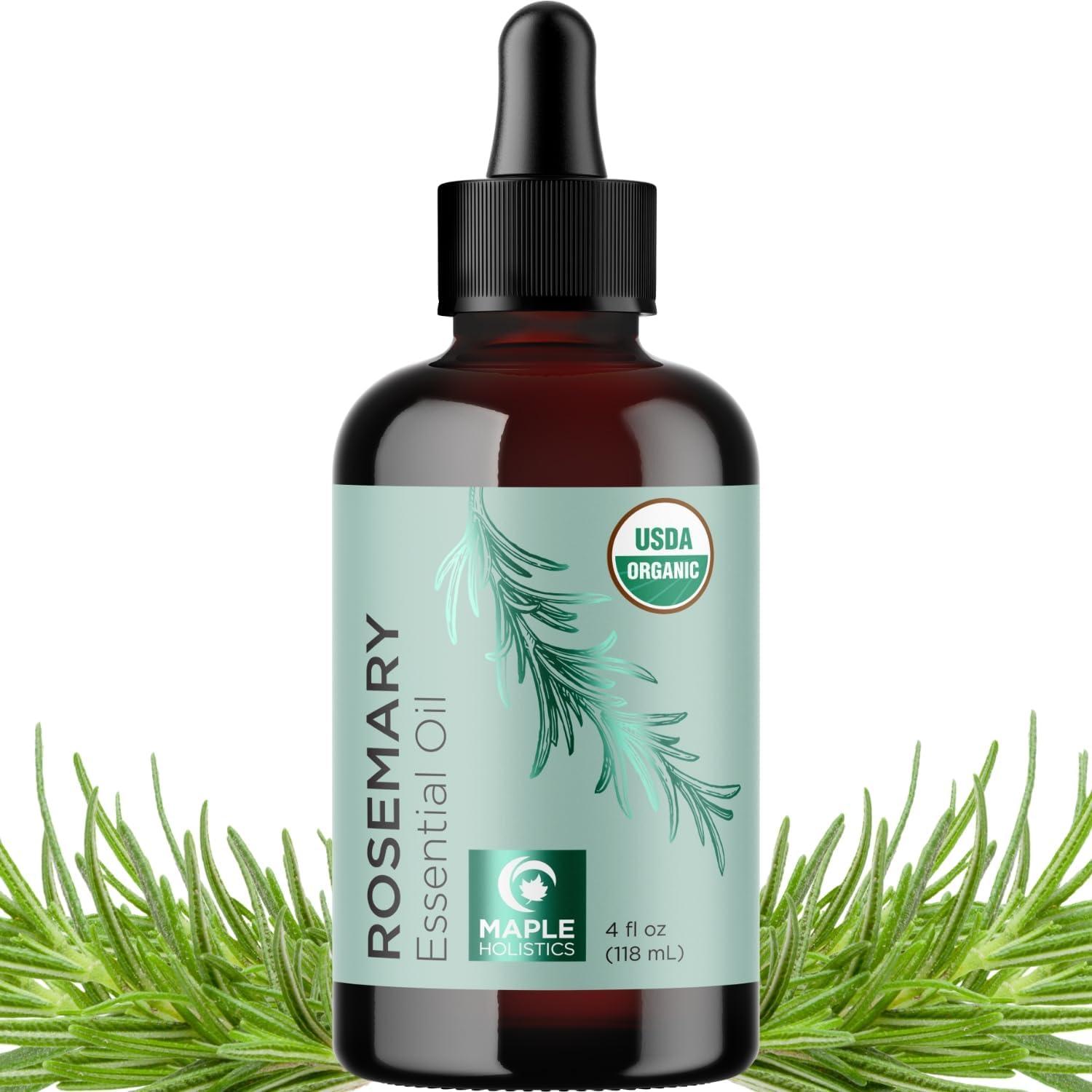 image:imageCertified Organic Rosemary Oil for Hair Pure USDA Organic Rosemary Essential Oil for Hair Skin and Nails Plus Aromatherapy Oil for Dry Scalp Treatment and Enhanced Volume and ShineRosemary