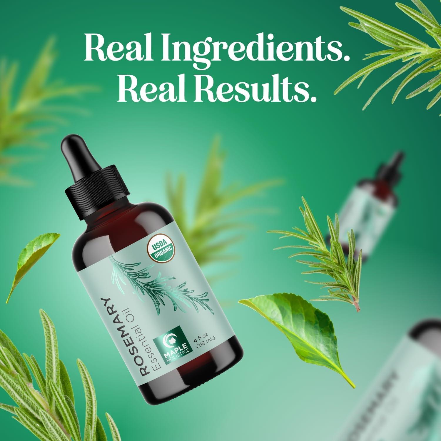 image:imageCertified Organic Rosemary Oil for Hair Pure USDA Organic Rosemary Essential Oil for Hair Skin and Nails Plus Aromatherapy Oil for Dry Scalp Treatment and Enhanced Volume and ShineRosemary