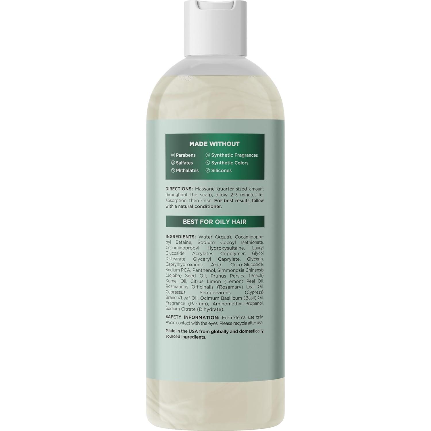 image:imageClarifying Shampoo for Oily Hair and Scalp Deep Cleansing Shampoo Build Up Remover with Rosemary Oil Degrease Shampoo for Greasy Hair amp Scalp Vegan Color Safe Sulfate amp Paraben Free 2 PackLemon Oil