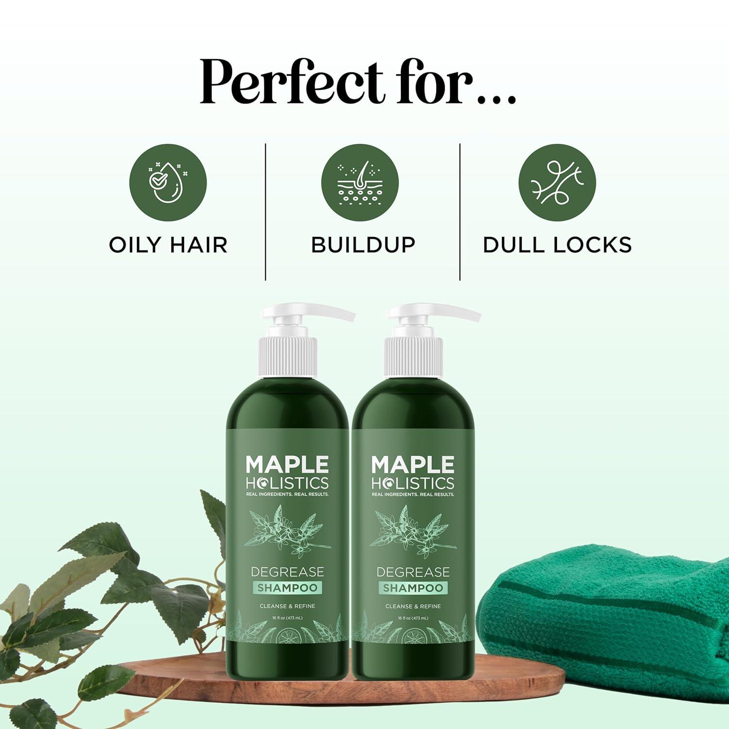 image:imageClarifying Shampoo for Oily Hair and Scalp Deep Cleansing Shampoo Build Up Remover with Rosemary Oil Degrease Shampoo for Greasy Hair amp Scalp Vegan Color Safe Sulfate amp Paraben Free 2 PackRosemary