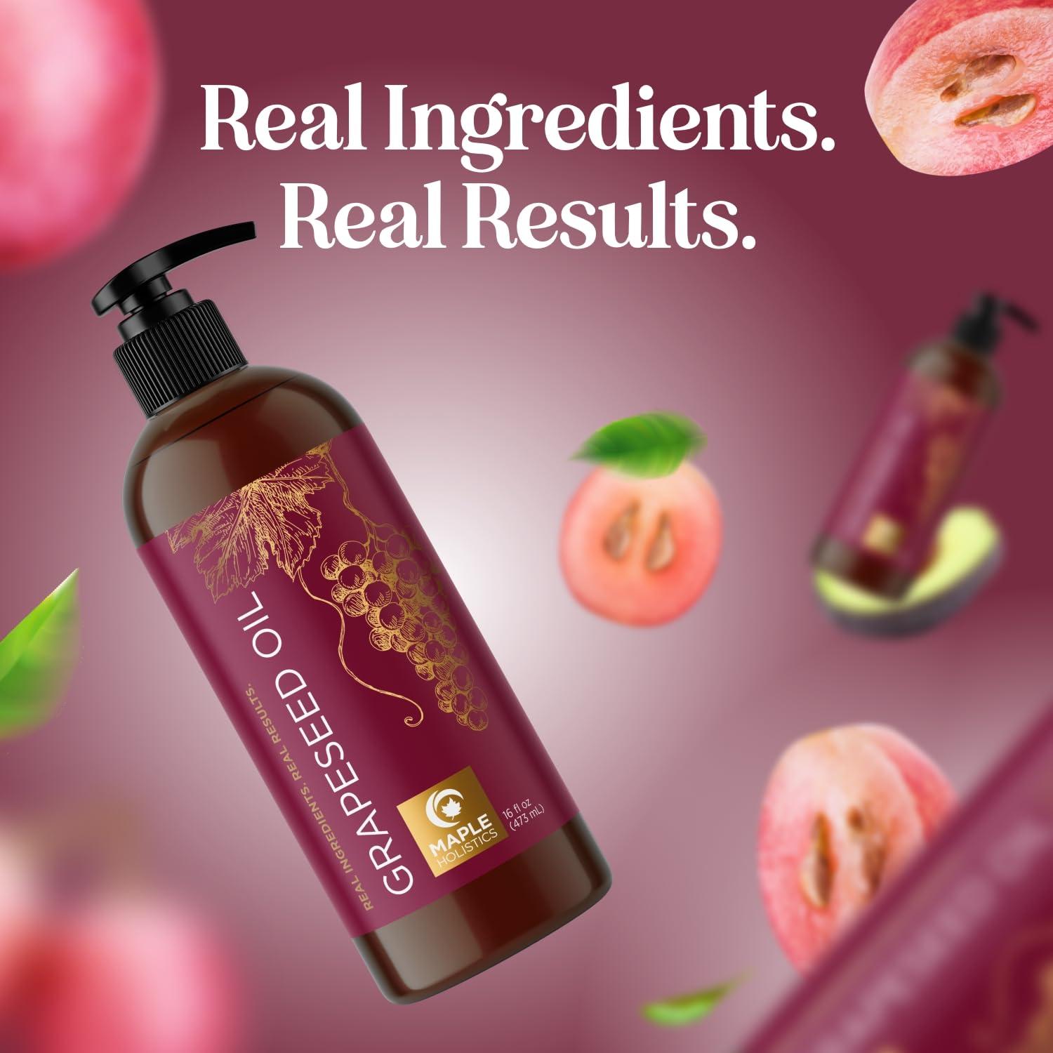 image:imageCold Pressed Grapeseed Oil for Hair Skin amp Nails Moisturizing Grape Seed Oil for Skin and Beauty DIYs Moisturizes amp Nourishes to Support Radiance amp Hydration Rich in Vitamin E 16 Fl Oz16 Fl Oz Pack of 1