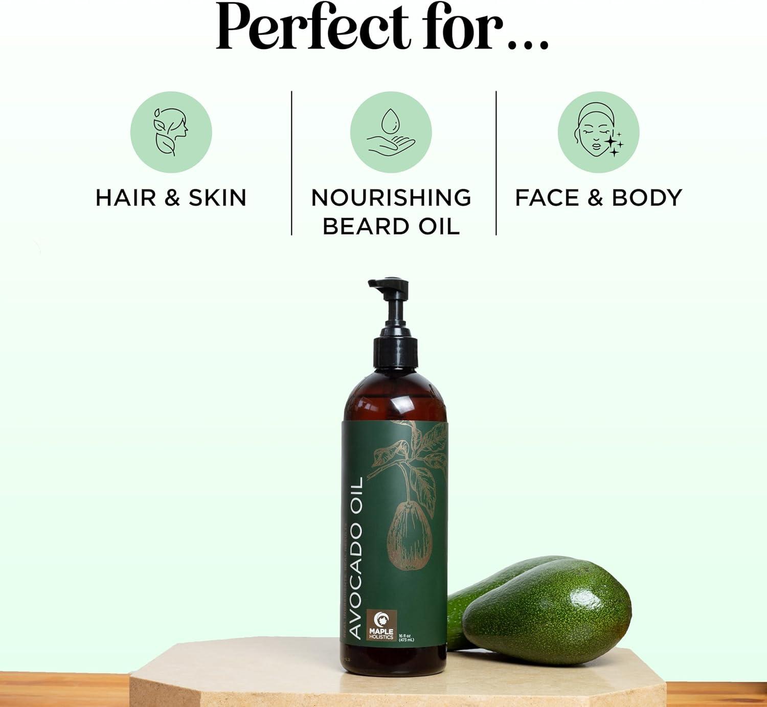 image:imageCold Pressed Sweet Almond Oil Pure Sweet Almond Oil for Skin Care and Moisturizing Body Oil for Men and Women Carrier Oil for Essential Oils Mixing for Hair Skin and Nails DIY Beauty Products 16ozAvocado