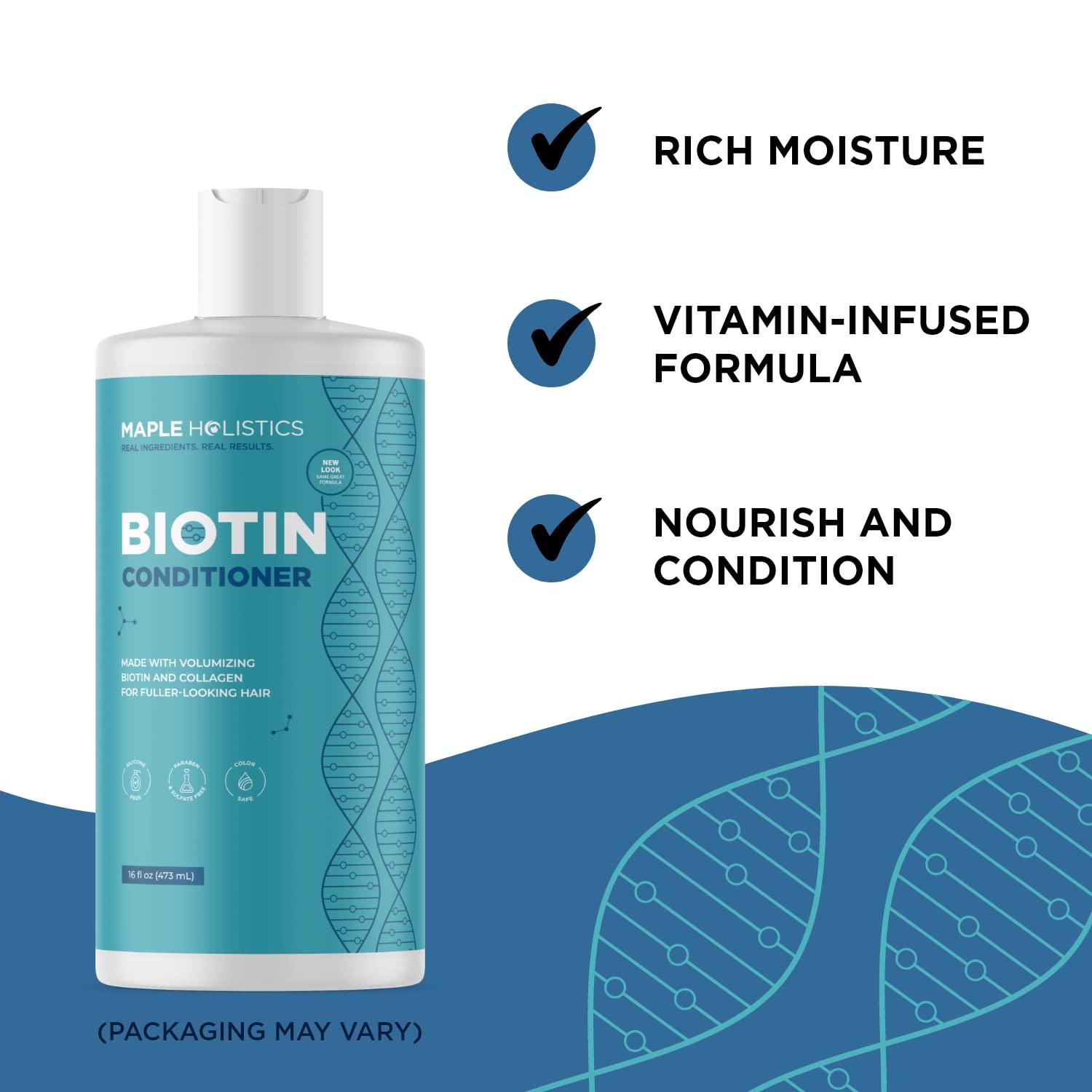 image:imageExtra Strength Biotin Shampoo and Conditioner Volumizing Shampoo and Conditioner Set for Dry Damaged Hair Moisturizing Biotin Collagen Hair Conditioner and Sulfate Free Shampoo for Thinning Hair