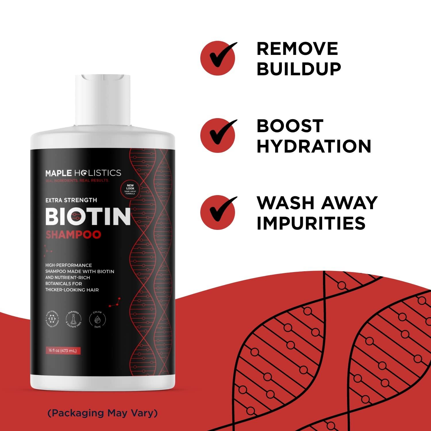 image:imageExtra Strength Biotin Shampoo and Conditioner Volumizing Shampoo and Conditioner Set for Dry Damaged Hair Moisturizing Biotin Collagen Hair Conditioner and Sulfate Free Shampoo for Thinning Hair