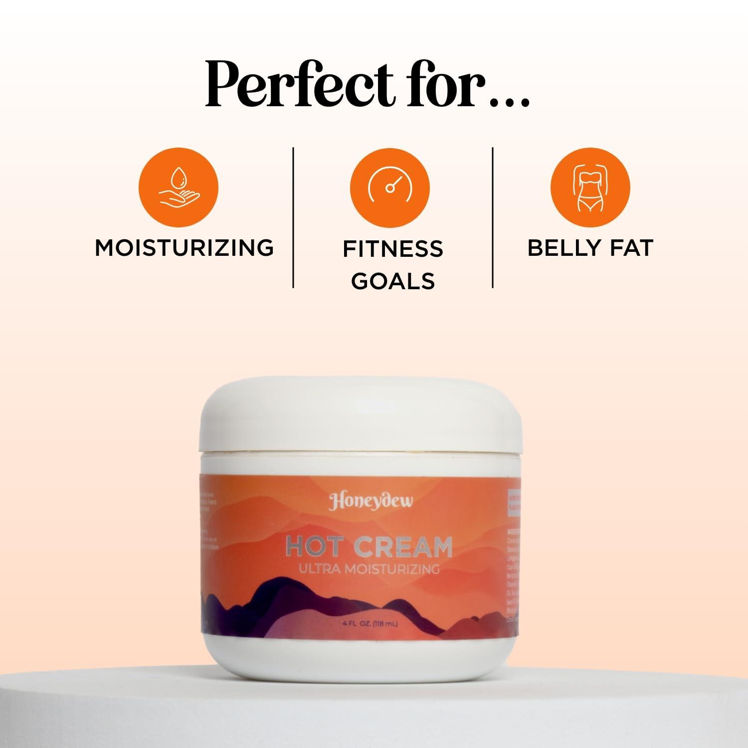 image:imageHot Cream Sweat Enhancer Premium Body Sculpting Sweat Cream with Invigorating Botanical Extracts Extra Strength Cellulite Cream for Thighs Belly and Bum with Firming Body Oils 12 Fl OzHot Cream