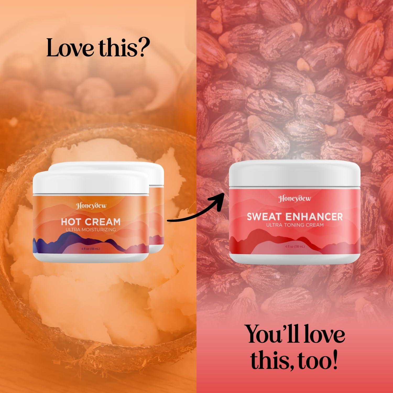 image:imageHot Cream Sweat Enhancer Premium Body Sculpting Sweat Cream with Invigorating Botanical Extracts Extra Strength Cellulite Cream for Thighs Belly and Bum with Firming Body Oils 12 Fl OzHot Cream