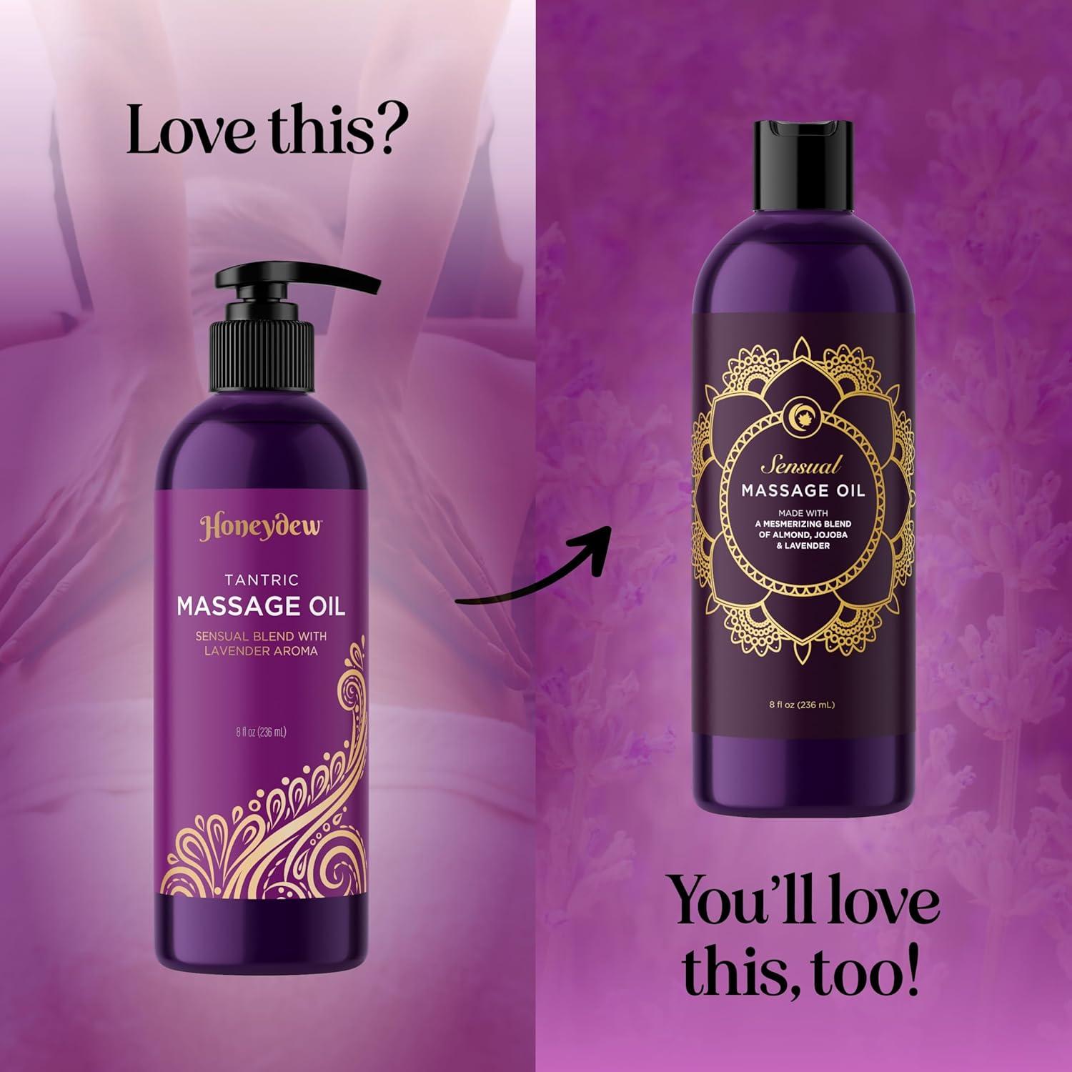 image:imageLavender Massage Oil for Couples Relaxation Non Greasy Non Staining Irresistibly Silky Full Body Massage Oil for Massage Therapy with Lavender Essential Oil Therapeutic Grade Non GMO and VeganTantric