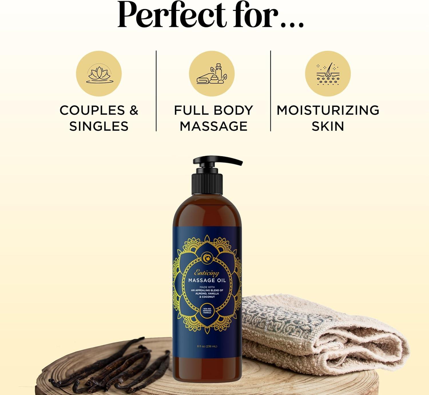 image:imageLuxurious Vanilla Massage Oil for Couples Easy Glide Non Greasy Sweet Vanilla Sensual Massage Oils for Date Night with Silky Smooth Sweet Almond Oil Coconut and Jojoba Vegan Non GMO amp Gluten FreeVanilla