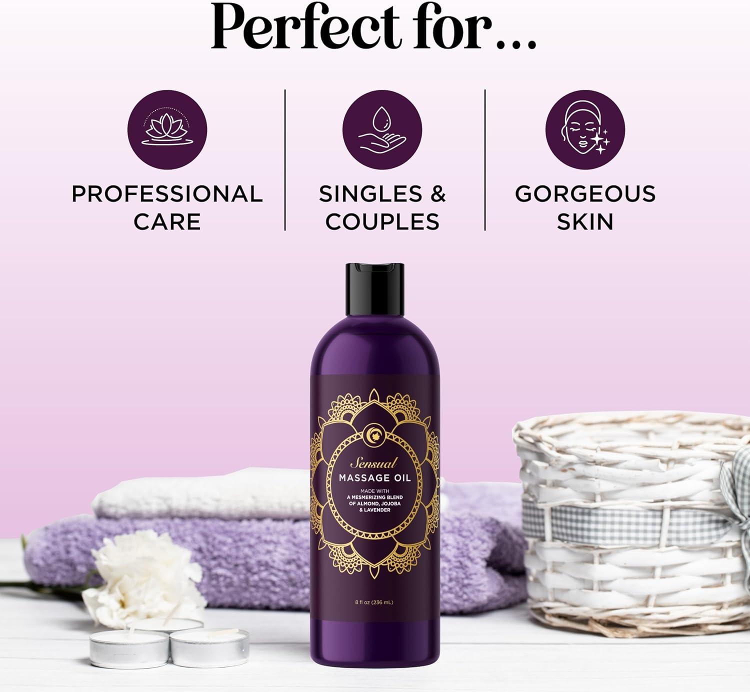 image:imageLuxurious Vanilla Massage Oil for Couples Easy Glide Non Greasy Sweet Vanilla Sensual Massage Oils for Date Night with Silky Smooth Sweet Almond Oil Coconut and Jojoba Vegan Non GMO amp Gluten FreeLavender