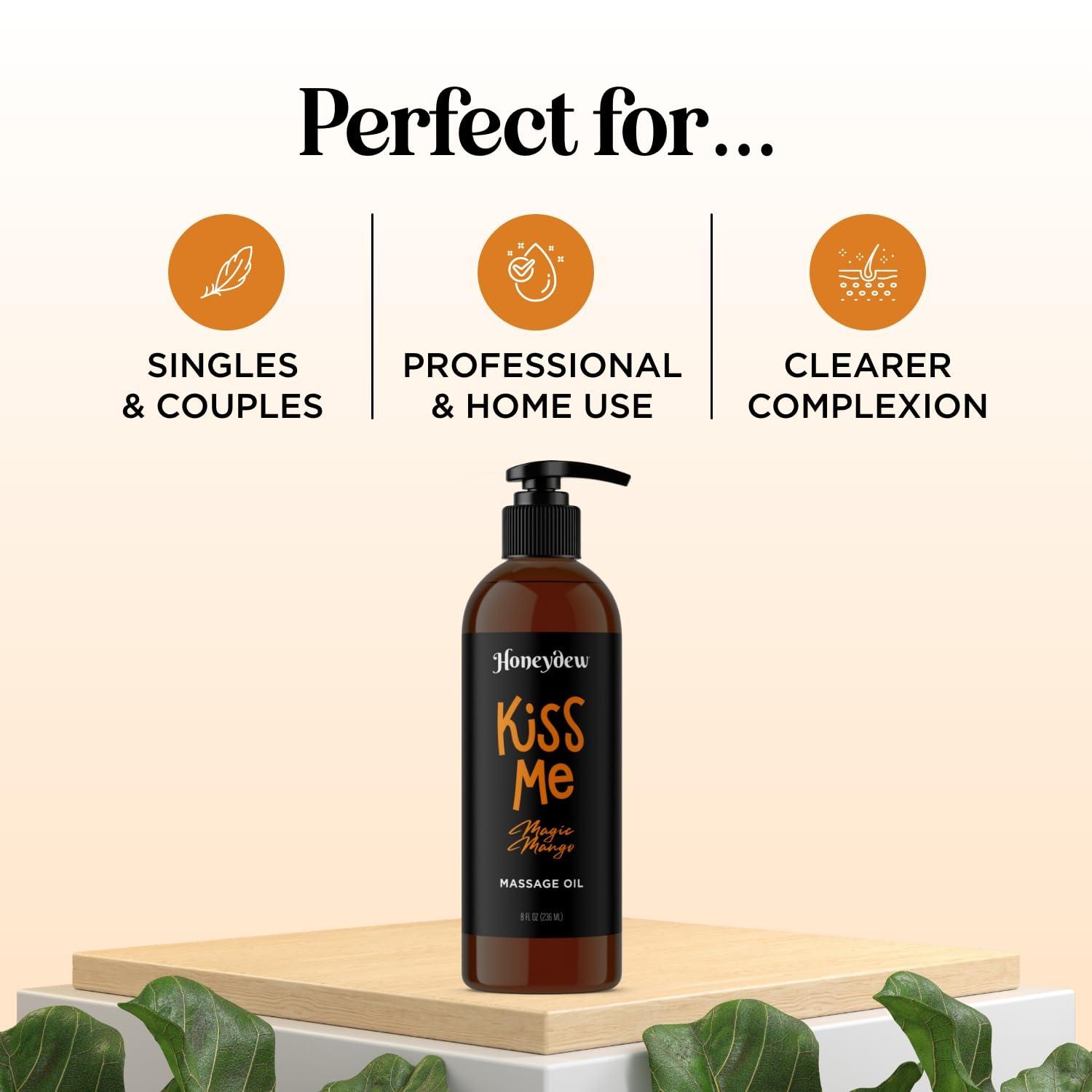 image:imageMango Sensual Massage Oil for Couples Alluring Tropical Full Body Massage Oil for Date Night and Nourishing Body Moisturizer with Sweet Almond Vegan Non Staining Non Greasy Smooth Gliding FormulaMango Passions