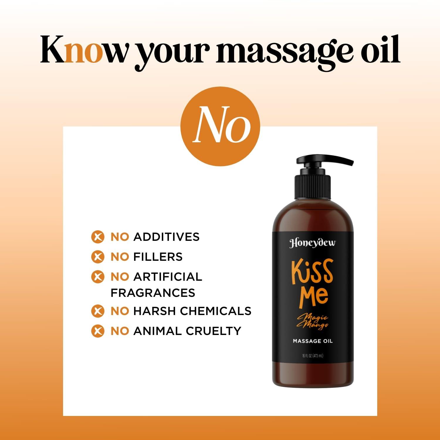 image:imageMango Sensual Massage Oil for Couples Alluring Tropical Full Body Massage Oil for Date Night and Nourishing Body Moisturizer with Sweet Almond Vegan Non Staining Non Greasy Smooth Gliding FormulaMango Passions
