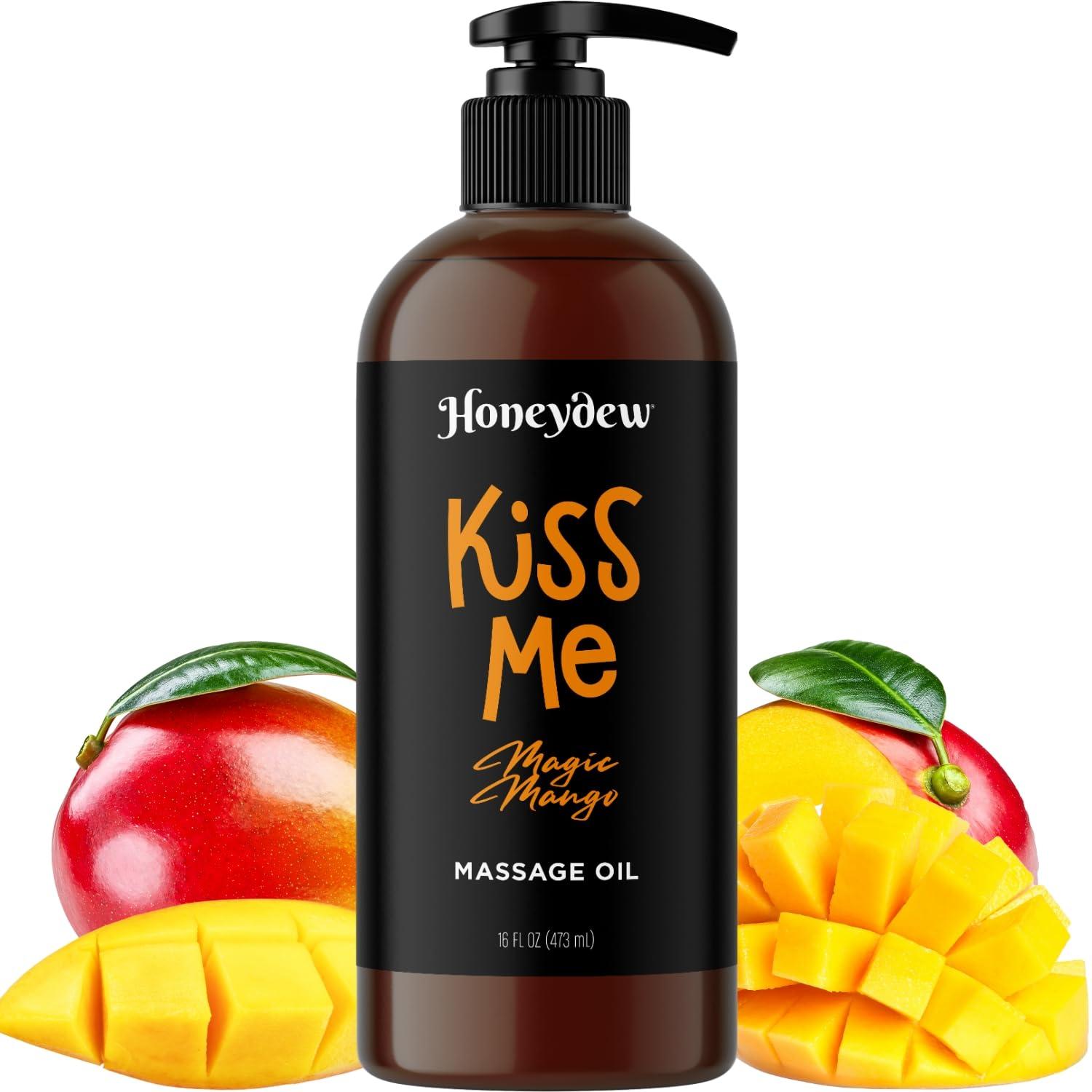 image:imageMango Sensual Massage Oil for Couples Alluring Tropical Full Body Massage Oil for Date Night and Nourishing Body Moisturizer with Sweet Almond Vegan Non Staining Non Greasy Smooth Gliding FormulaMango Passions